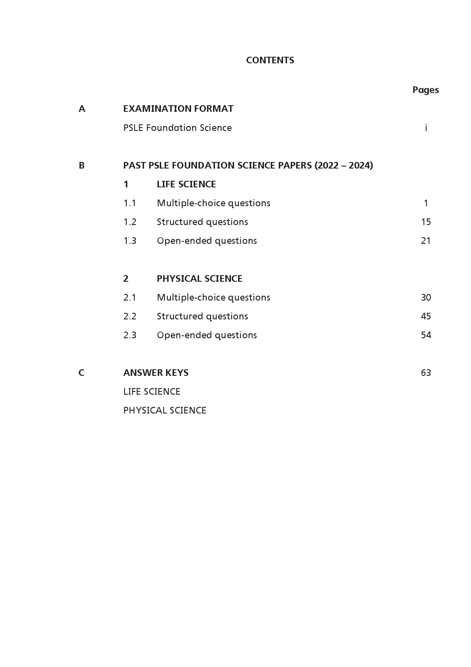 PSLE Foundation Science Exam Q&A 22-24 (Topic)