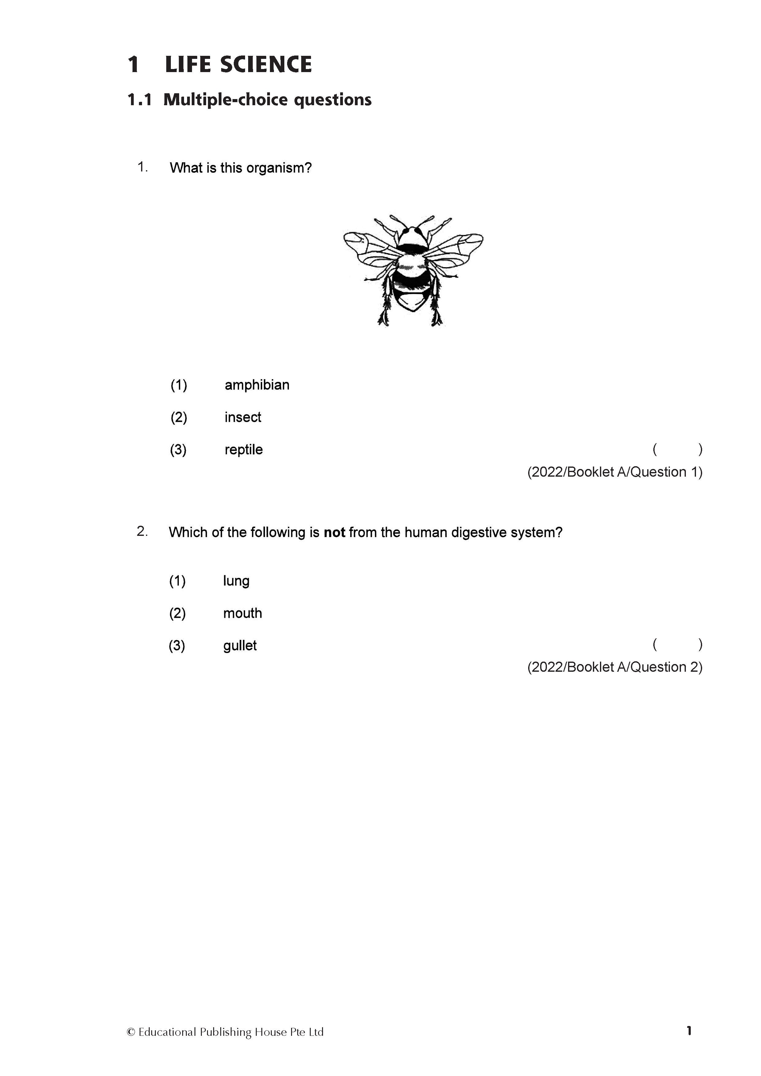 PSLE Foundation Science Exam Q&A 22-24 (Topic)