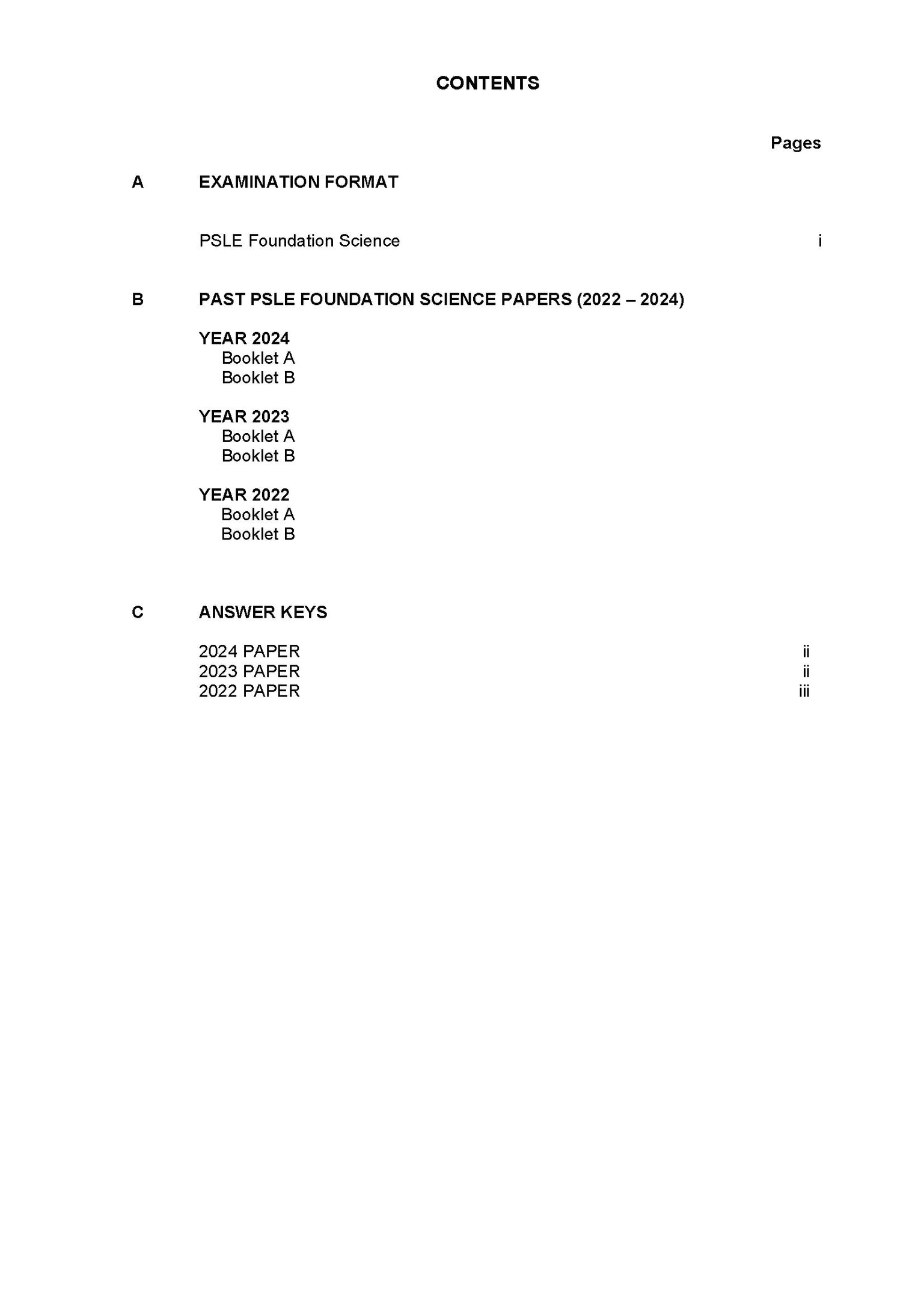 PSLE Foundation Science Exam Q&A 22-24 (Yearly)