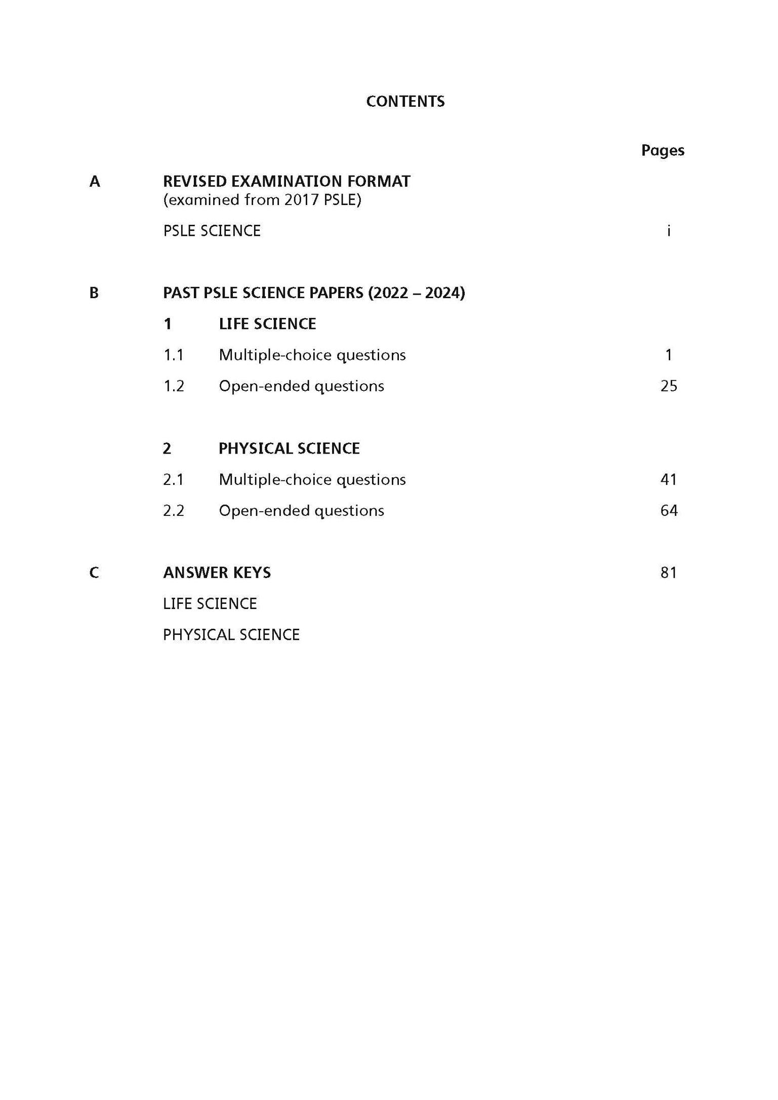 PSLE Science Exam Q&A 22-24 (Topic)