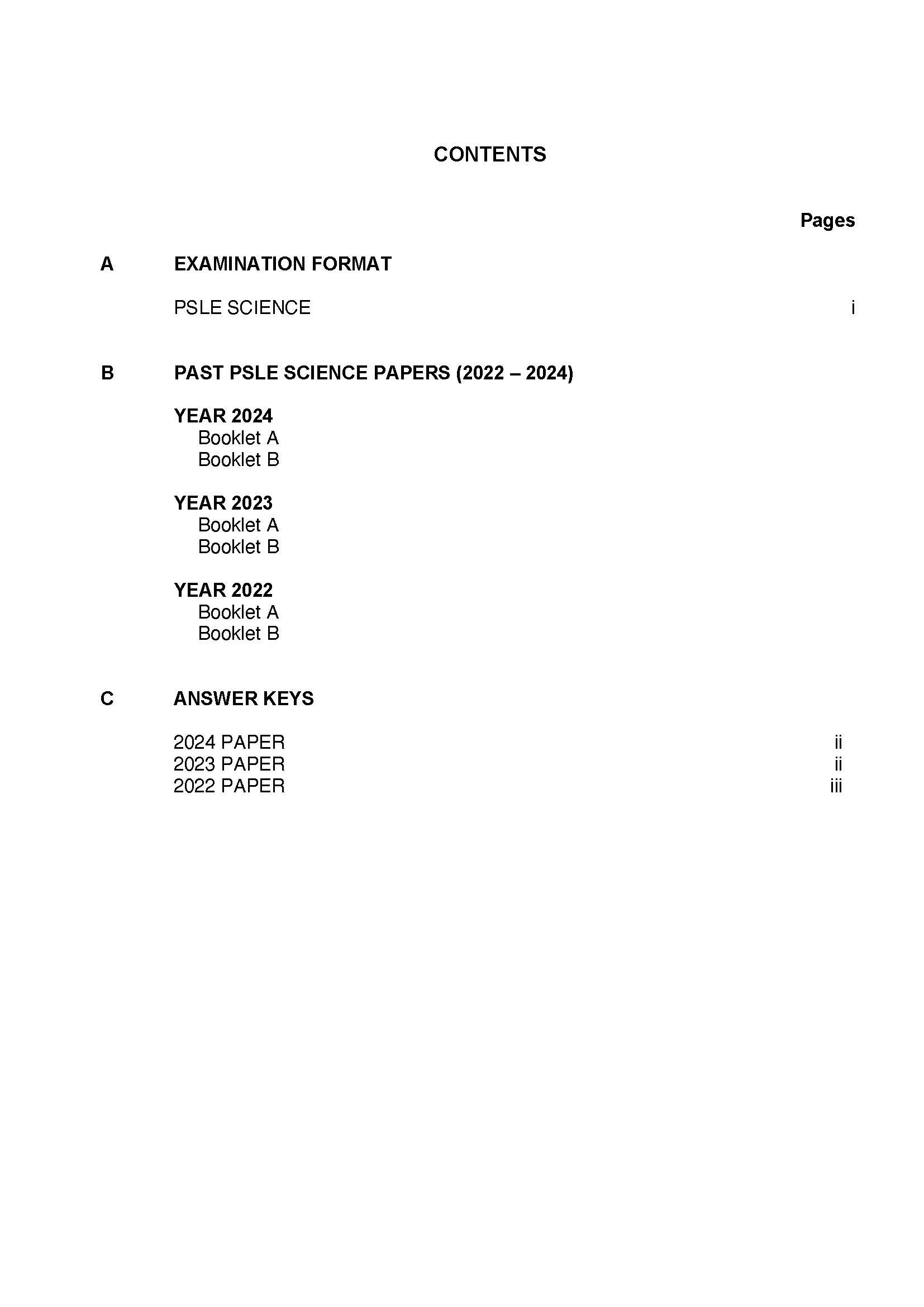 PSLE Science Exam Q&A 22-24 (Yearly)