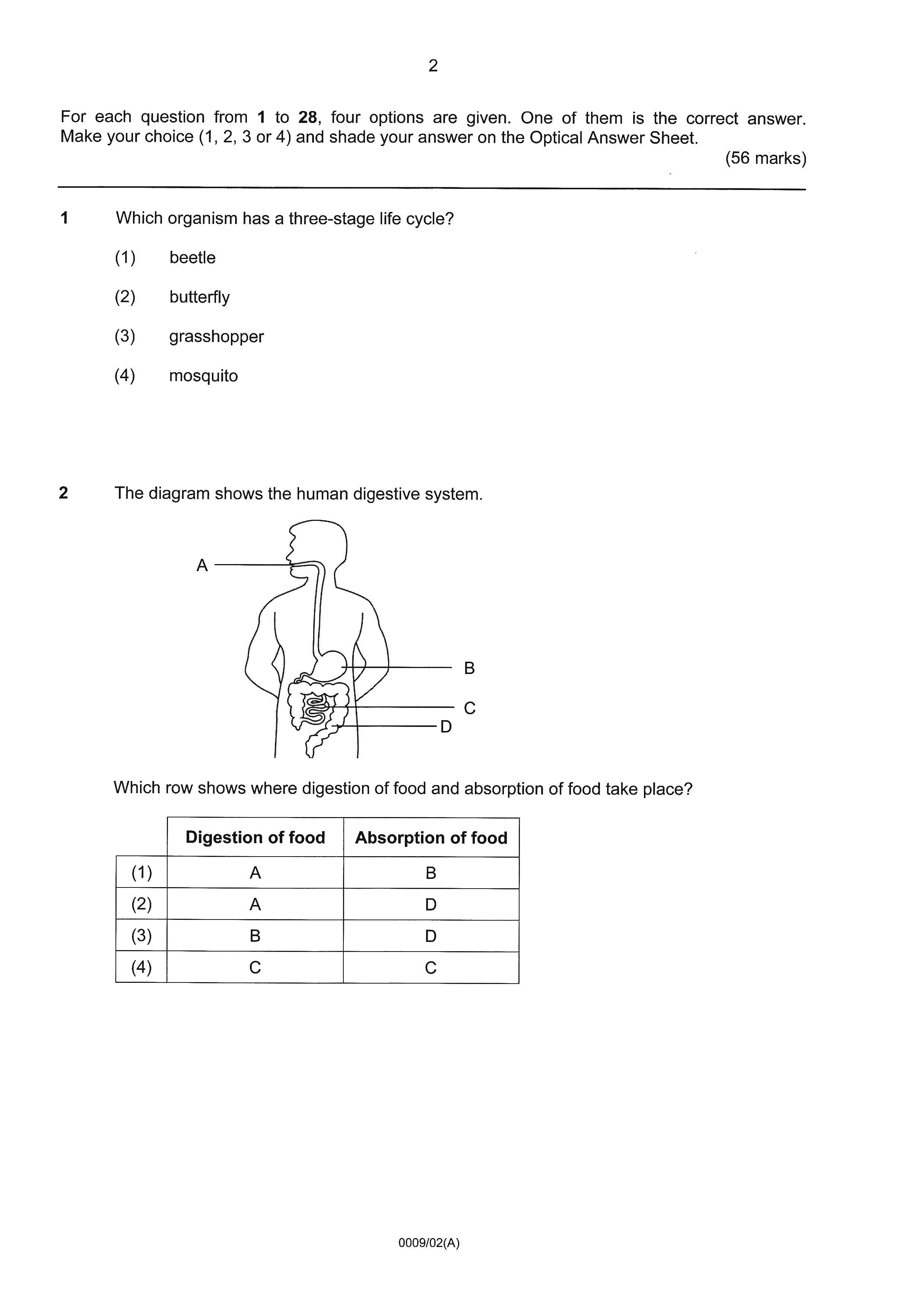 PSLE Science Exam Q&A 22-24 (Yearly)