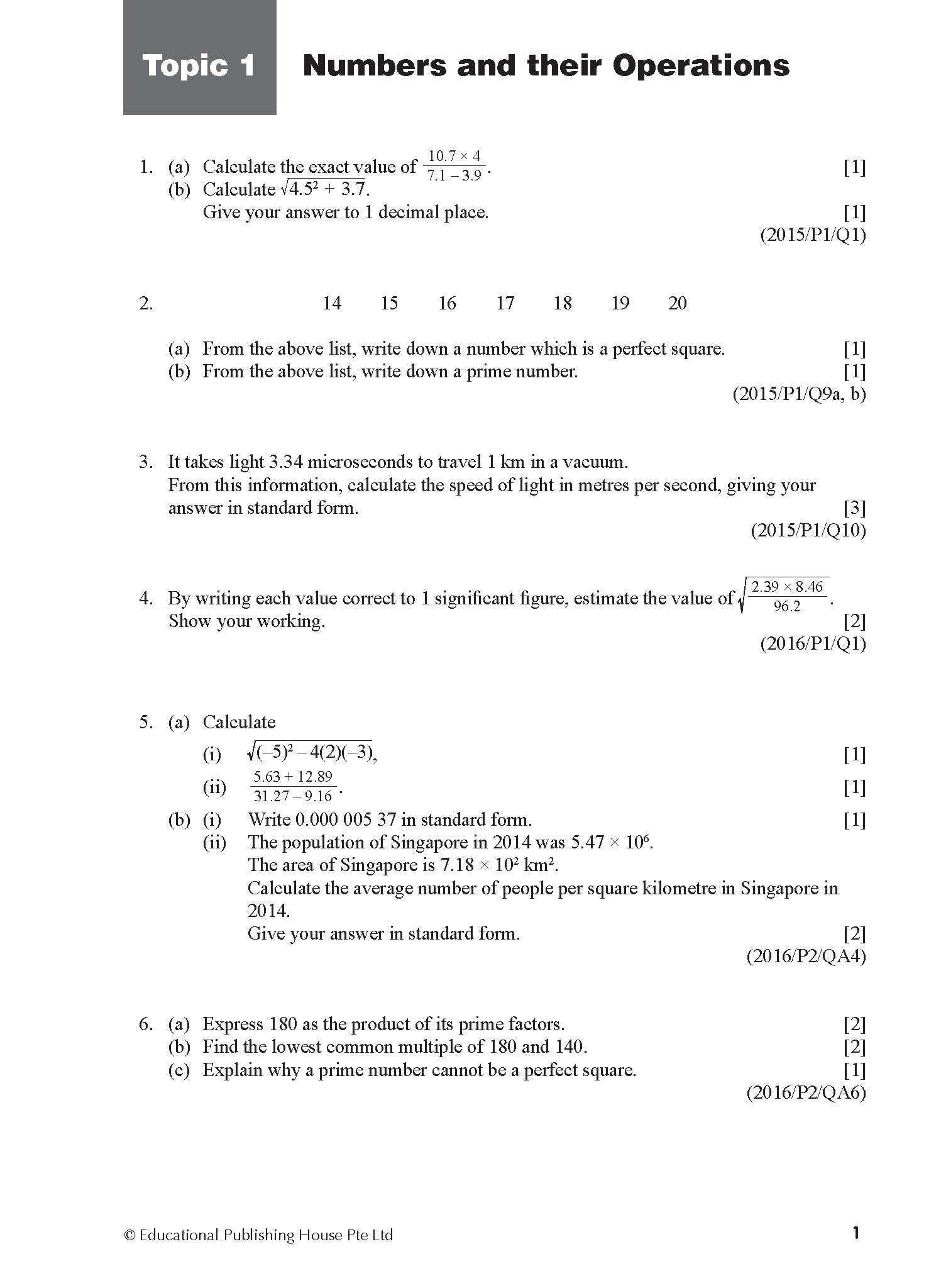 Normal(A) Maths Exam Q&A 15-24 (Yearly)