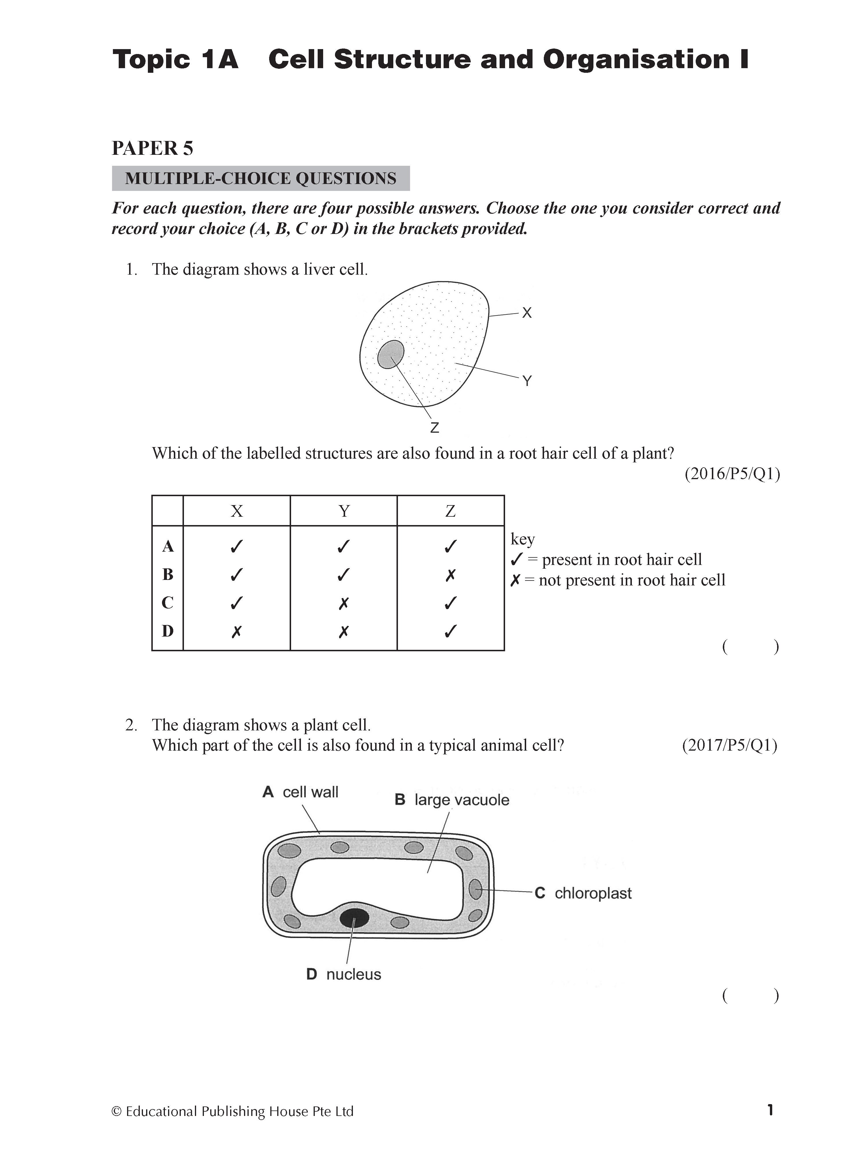 Normal(A) Science Biology Exam Q&A 15-24 (Topic)