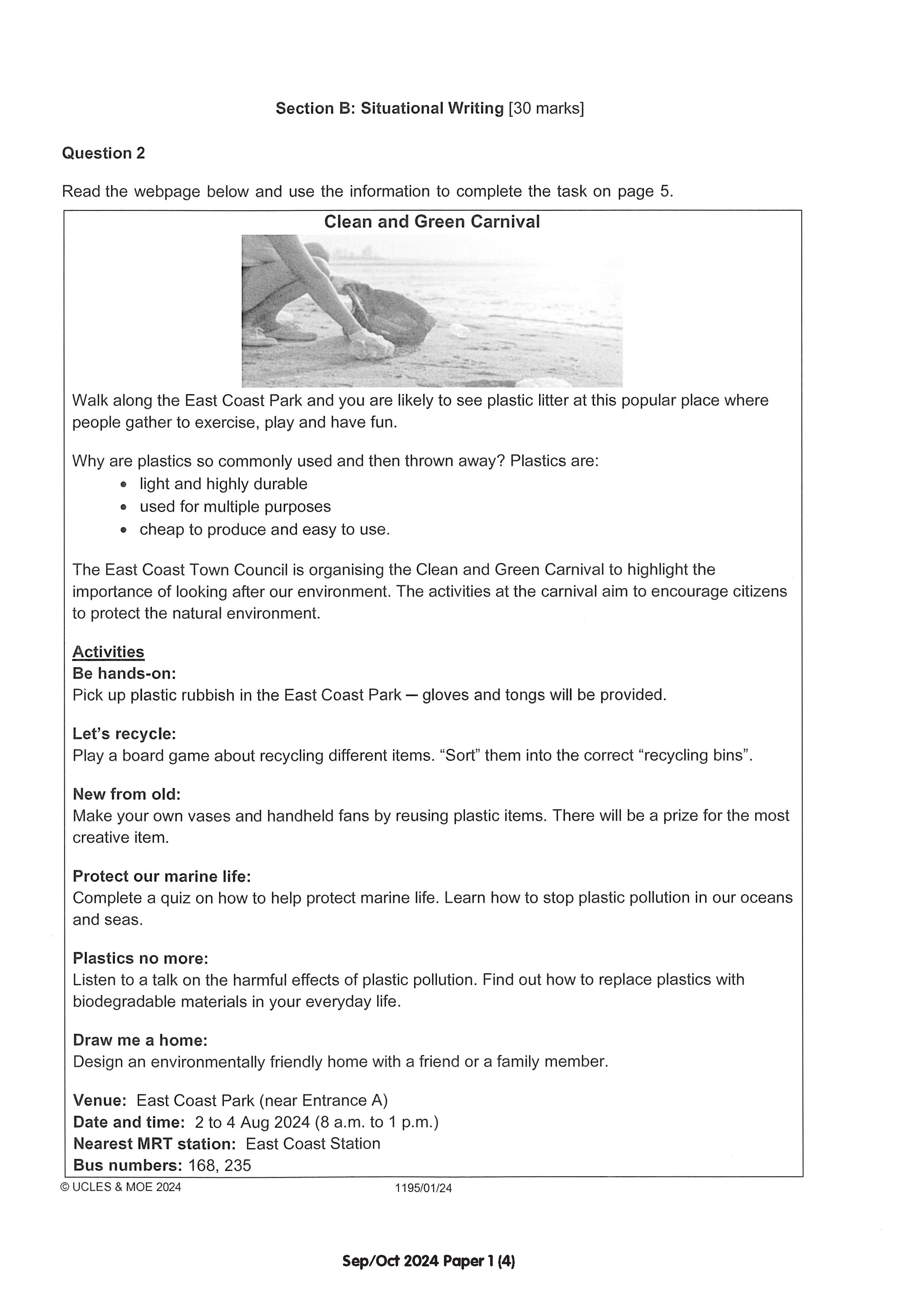 Normal(T) English Exam Q&A 15-24 (Yearly)