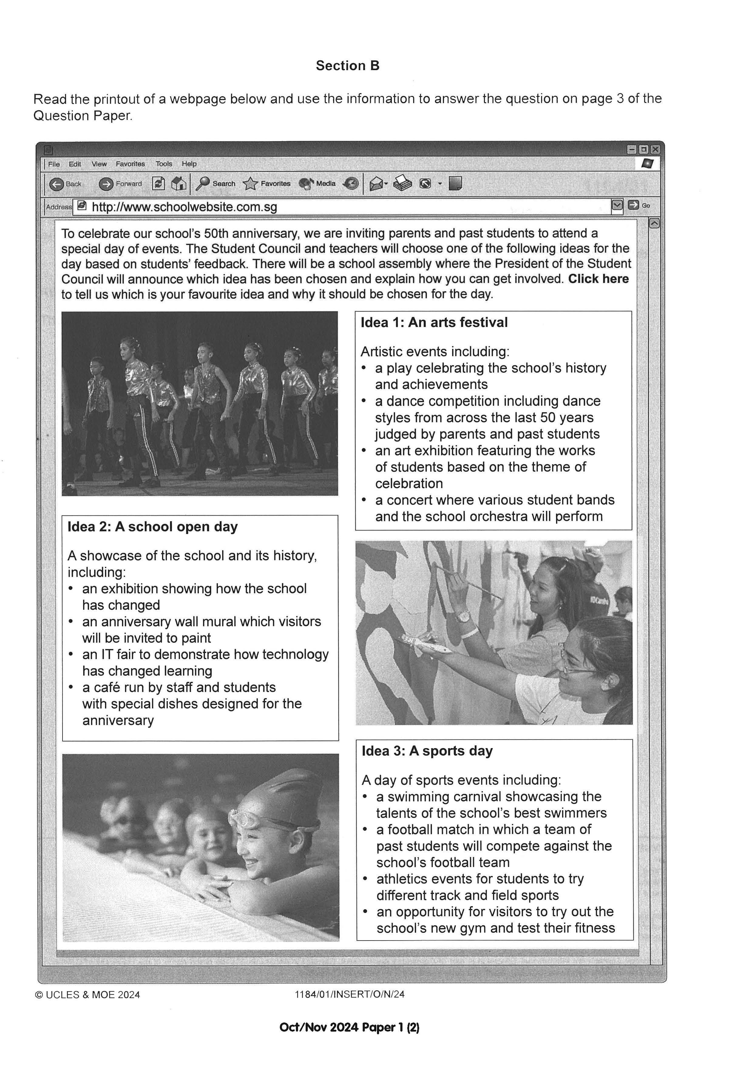 O Level English Exam Q&A 15-24 (Yearly)