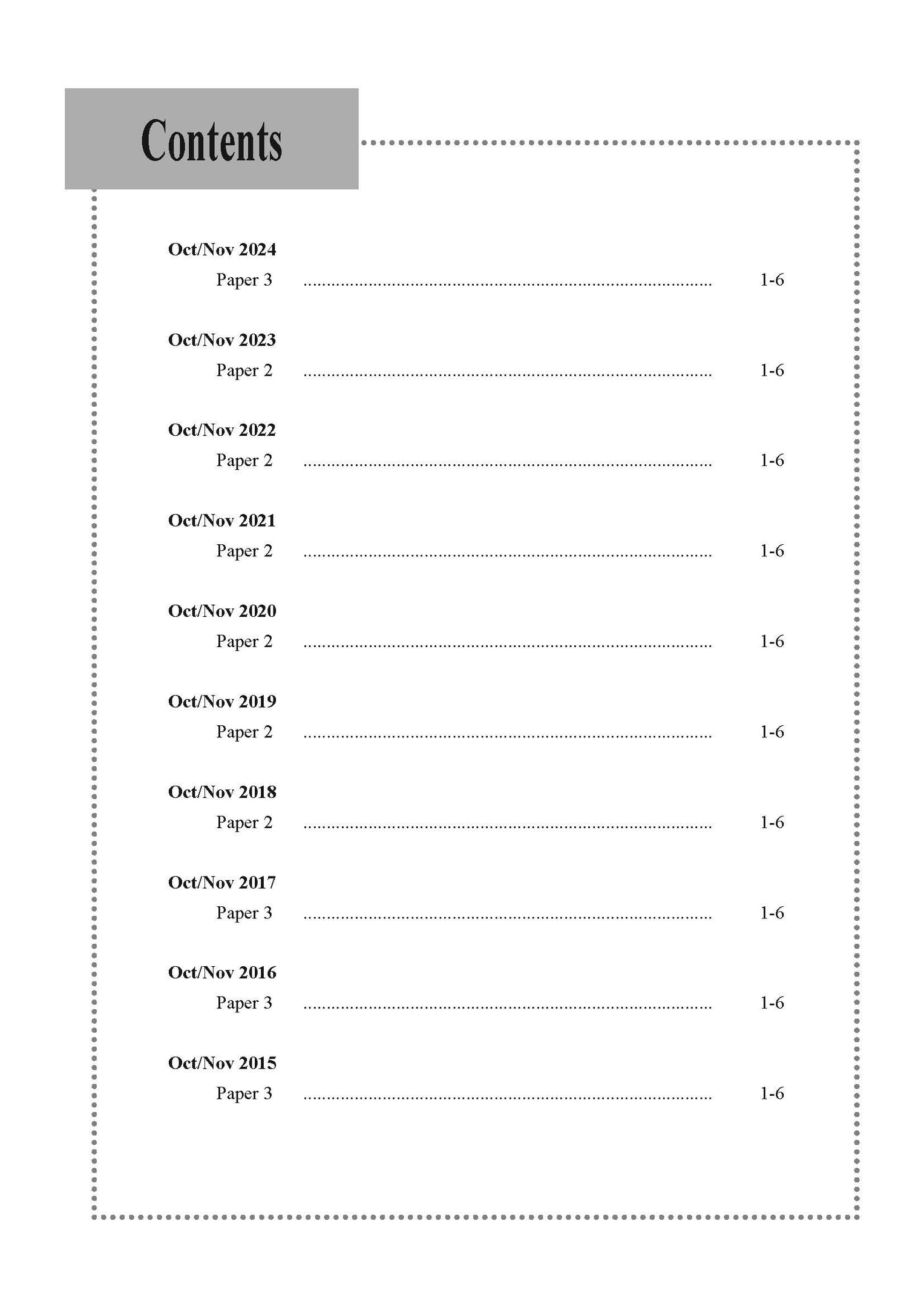 O Level History Elective Q&A 15-24 (Yearly)