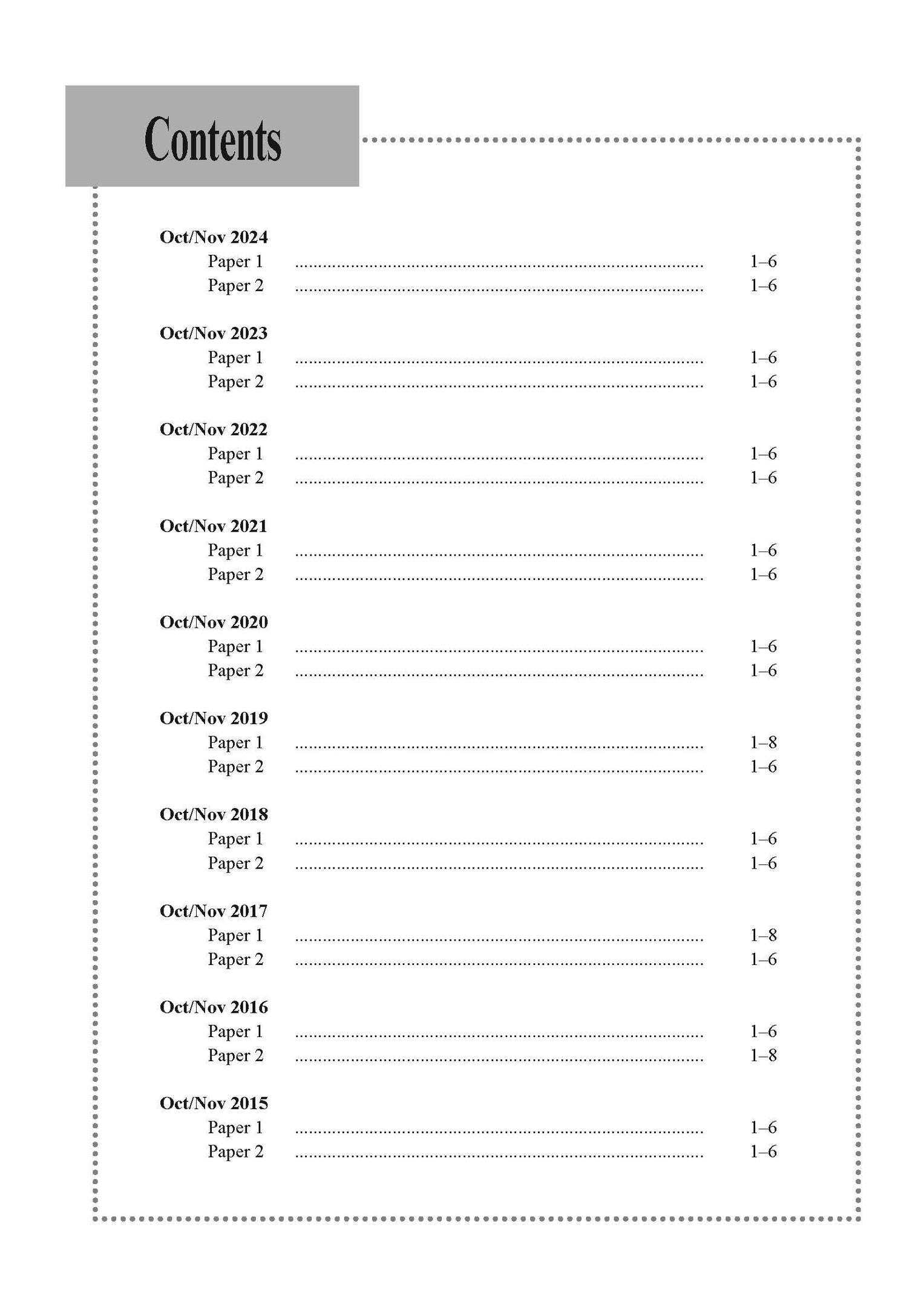 O Level History Q&A 15-24 (Yearly)