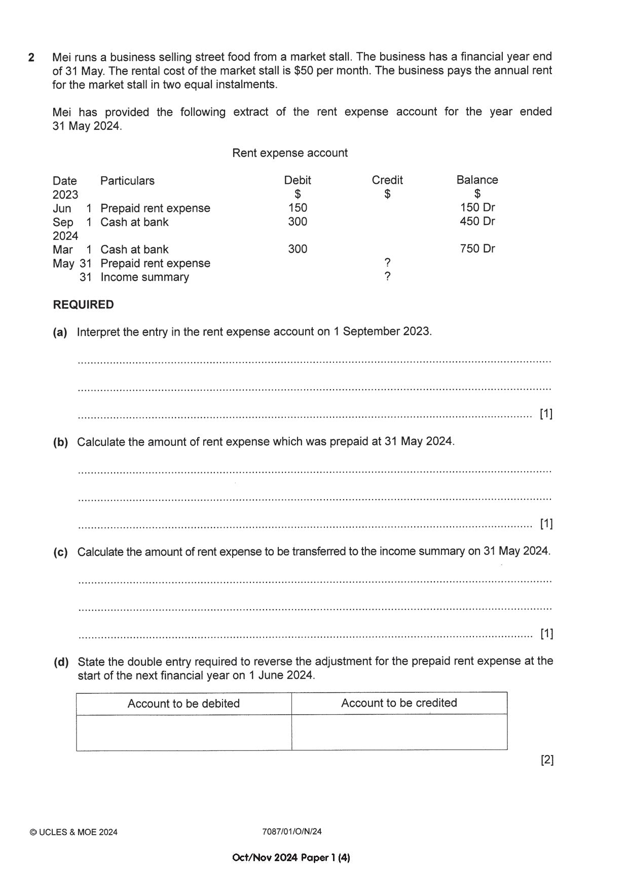 O Level POA Exam Q&A 15-24 (Yearly)