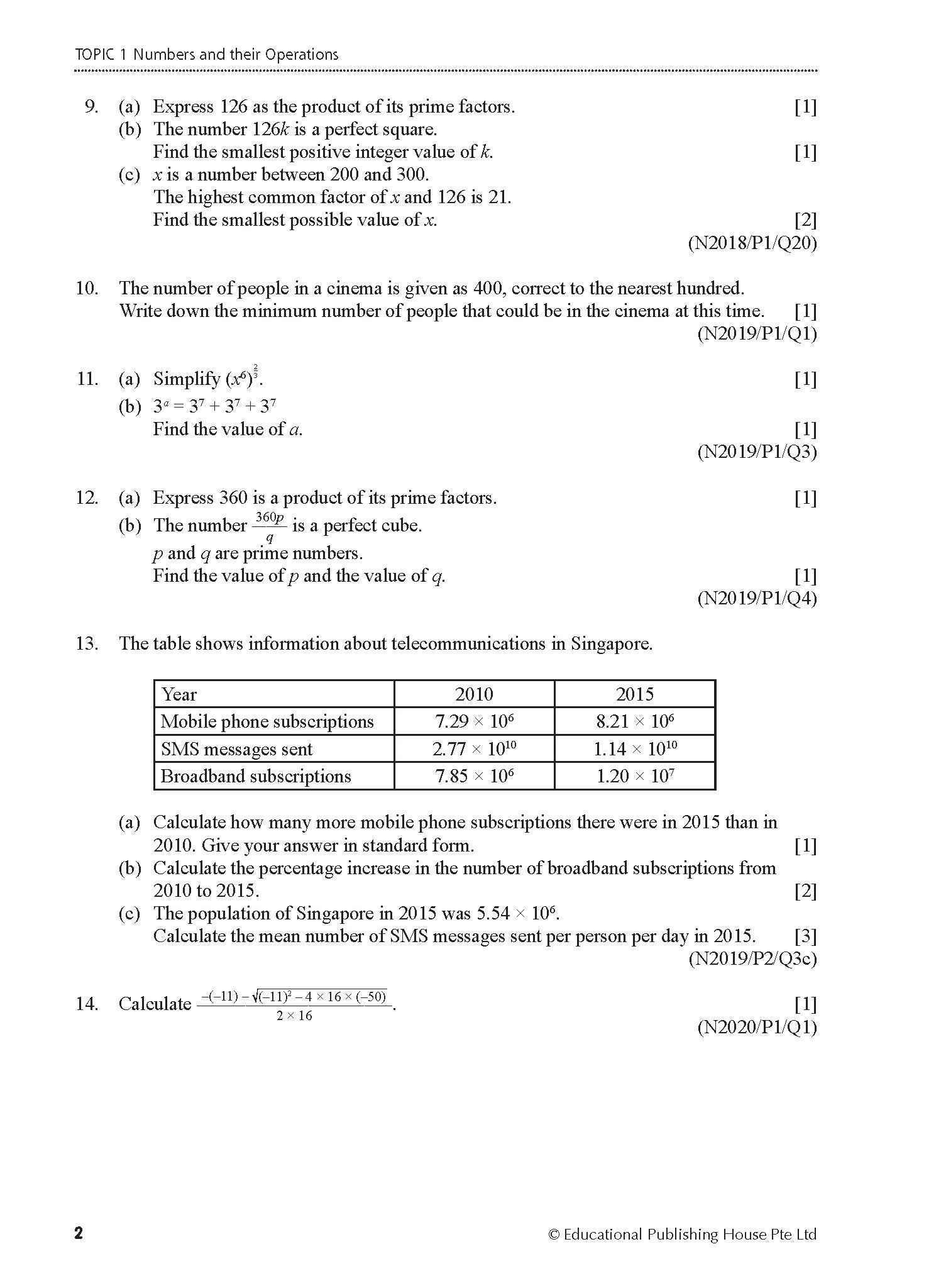 O Level Maths Exam Q&A 15-24 (Topic)