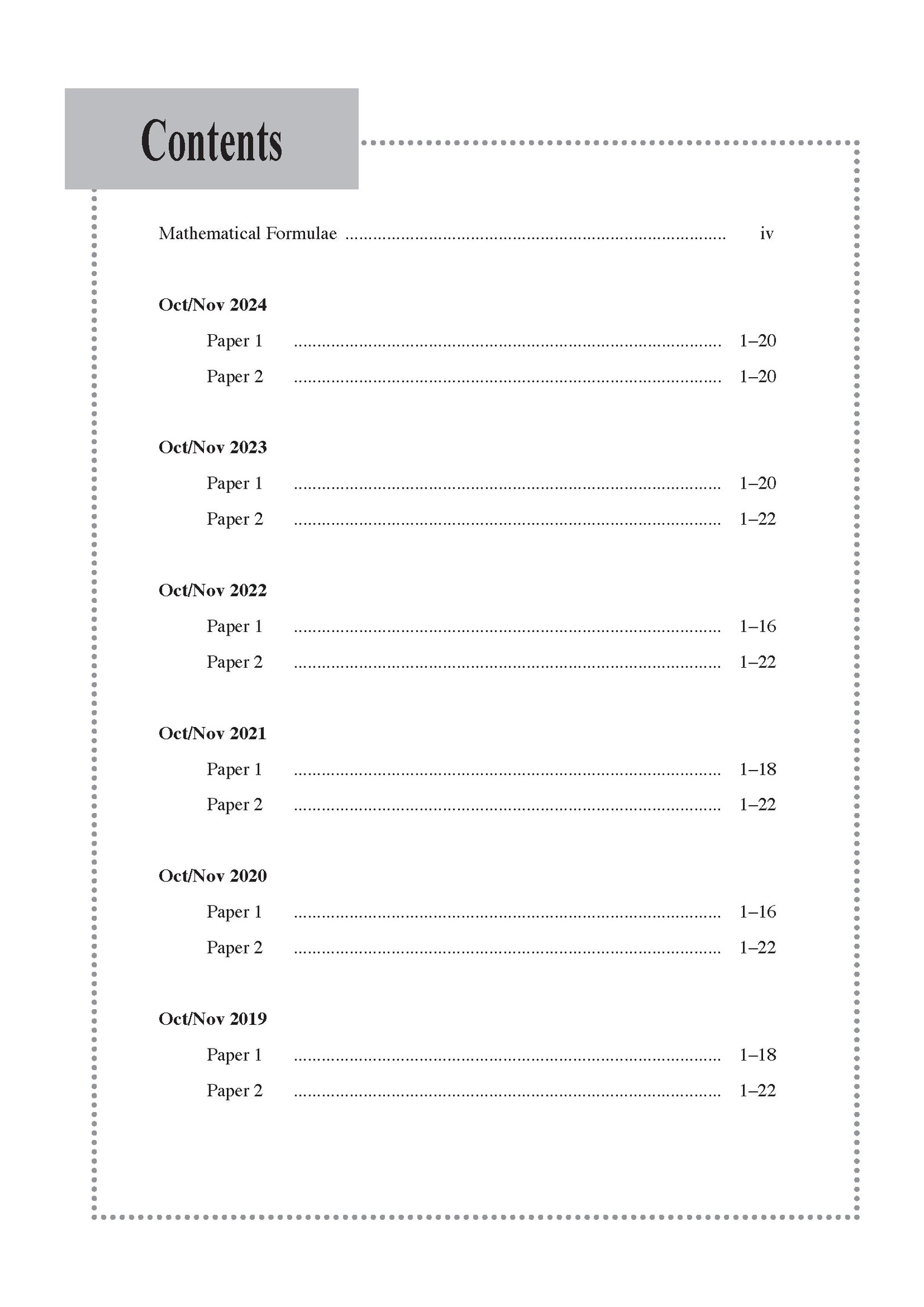 O Level Maths Exam Q&A 15-24 (Yearly)