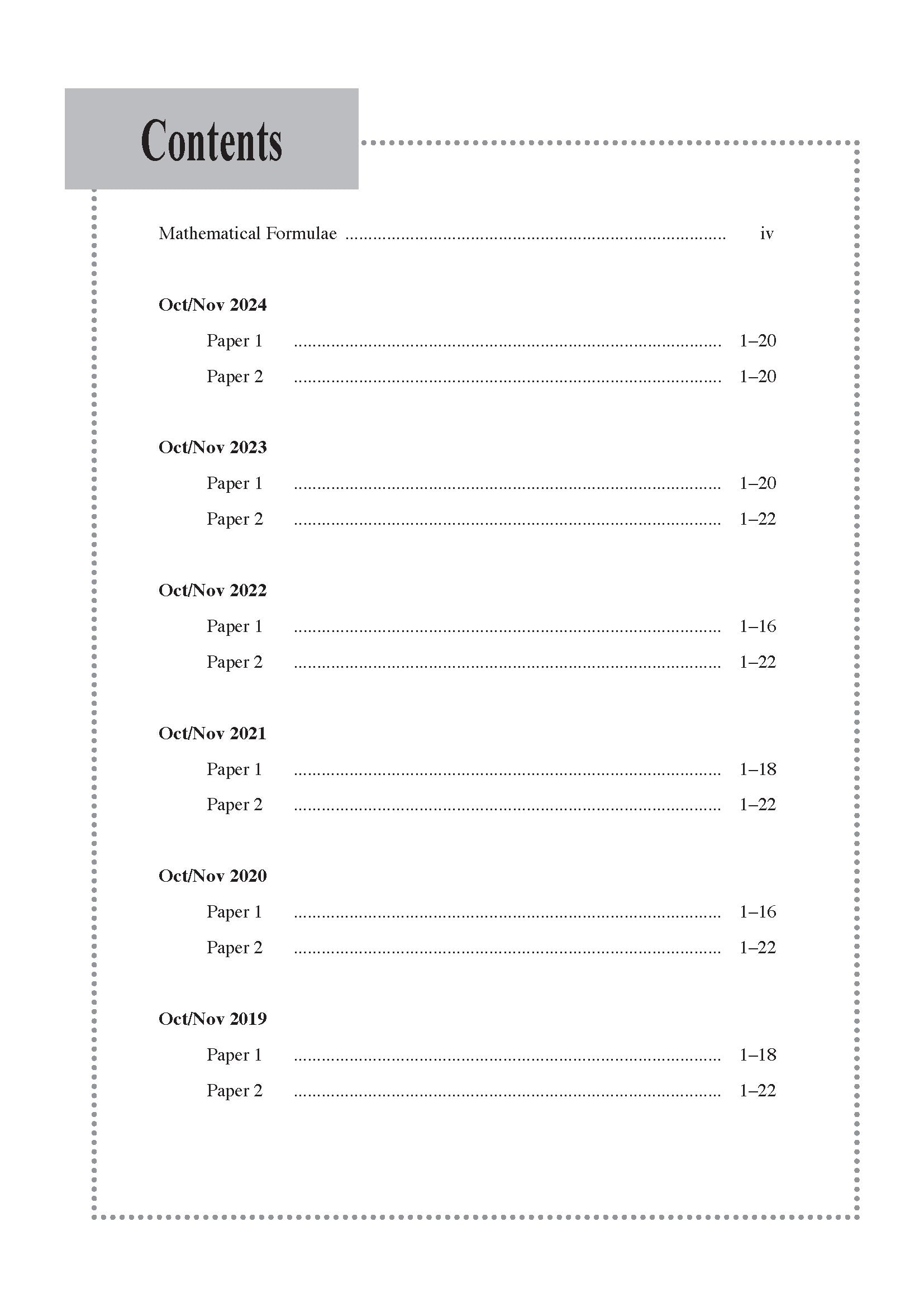 O Level Maths Exam Q&A 15-24 (Yearly)