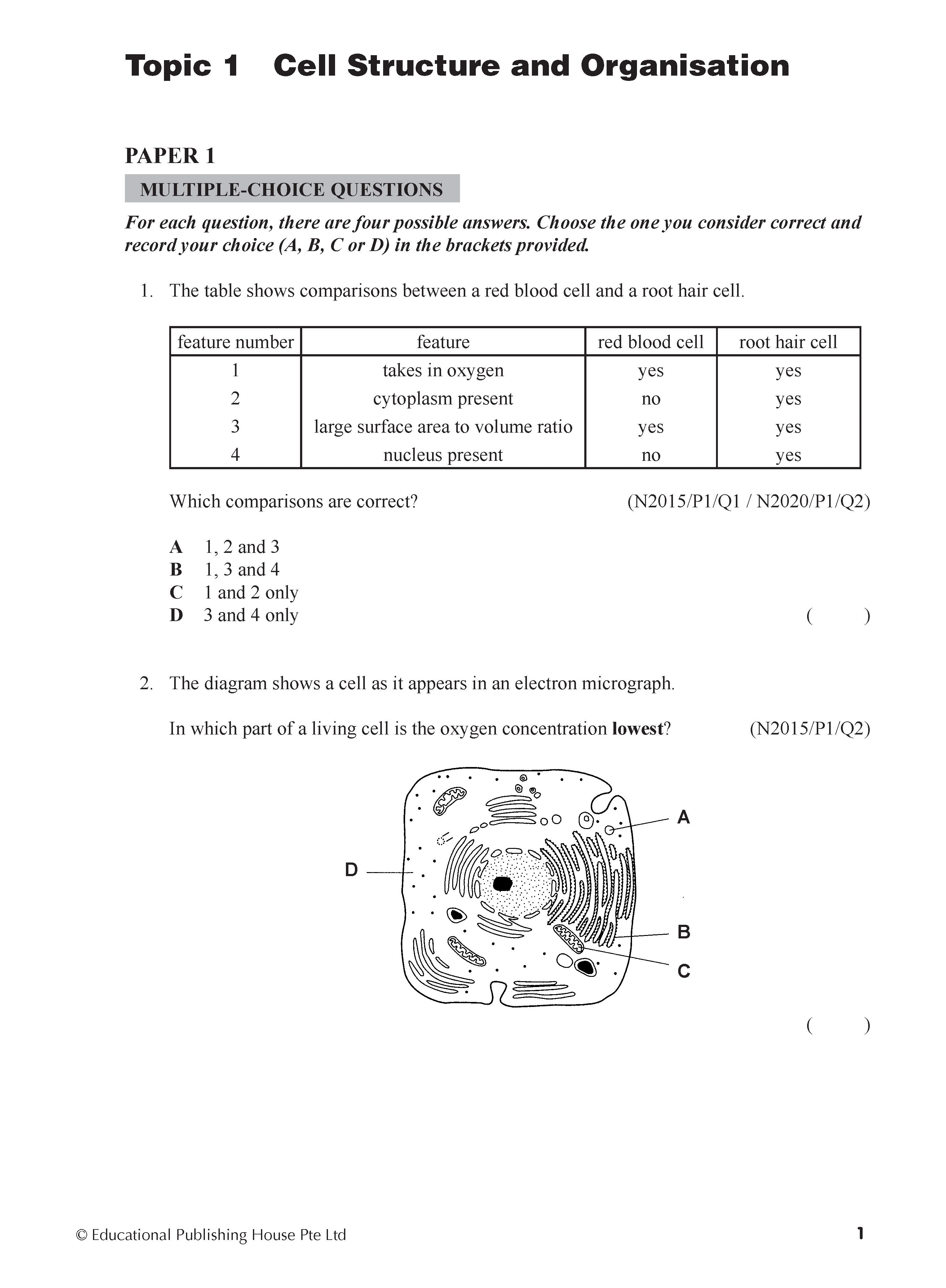 O Level Biology Exam Q&A 15-24 (Topic)