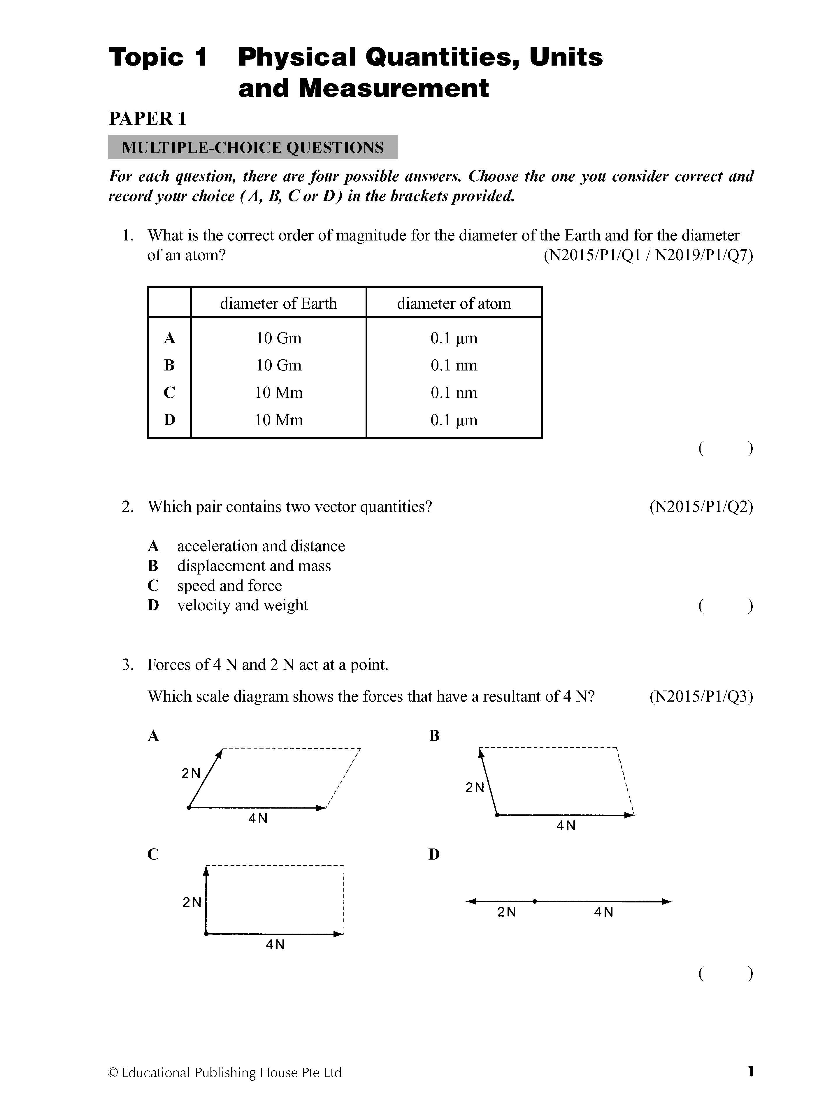 O Level Physics Exam Q&A 15-24 (Topic)