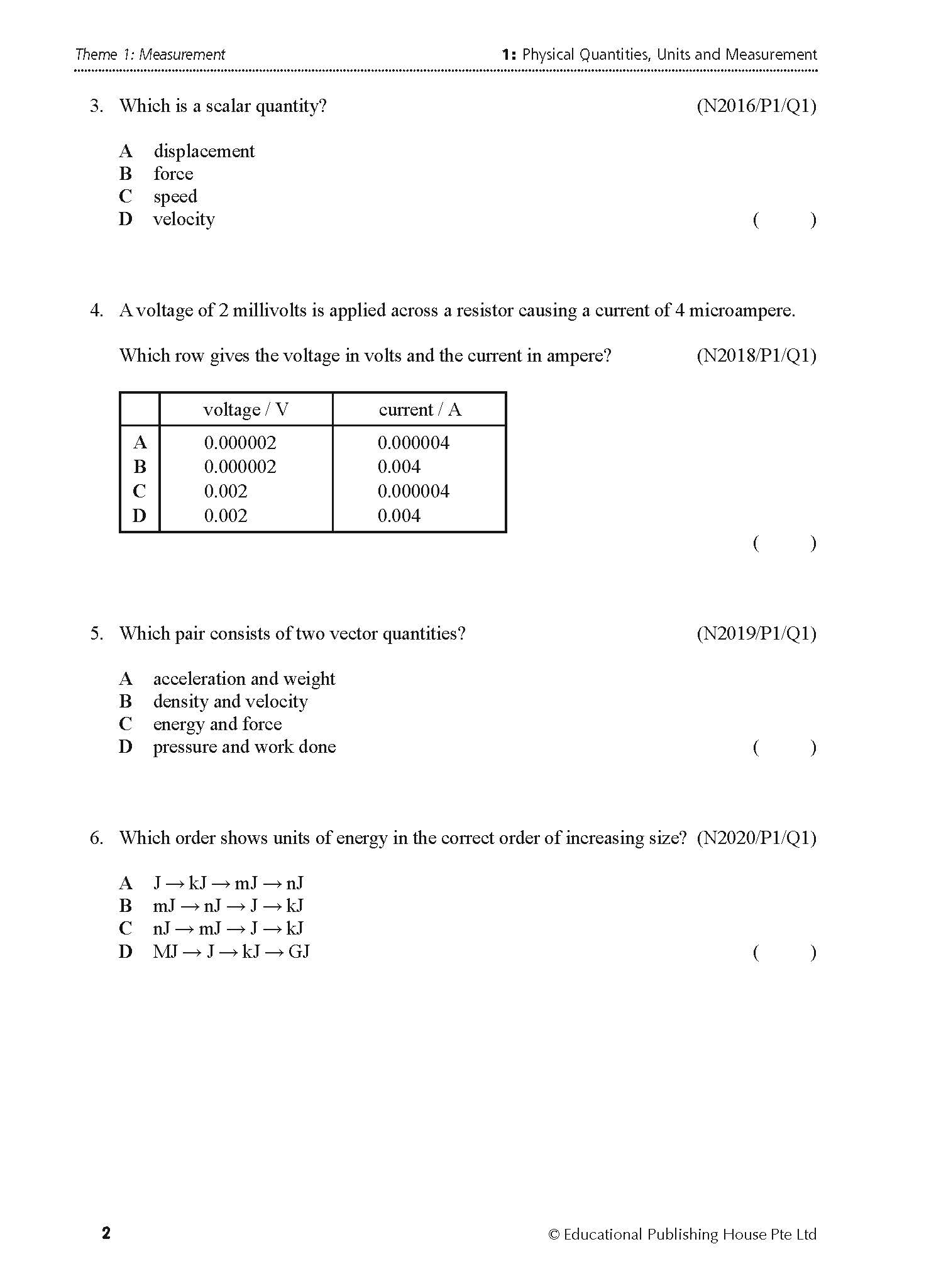 O Level Science Physics Exam Q&A 15-24 (Topic)