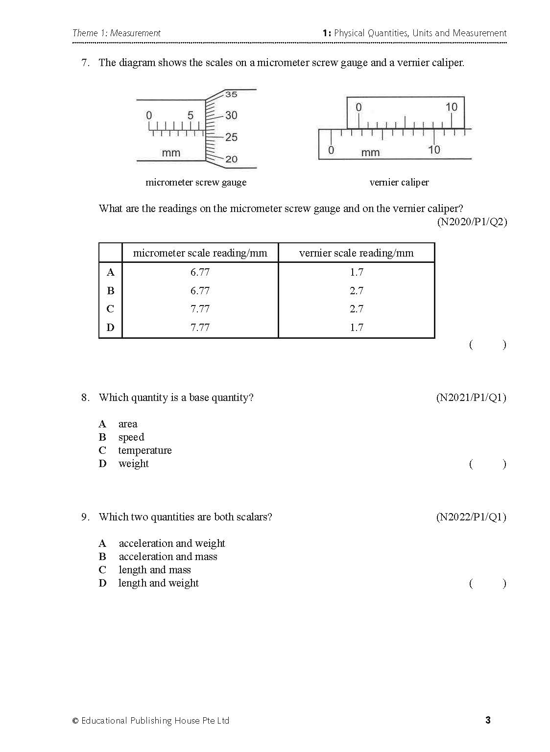 O Level Science Physics Exam Q&A 15-24 (Topic)