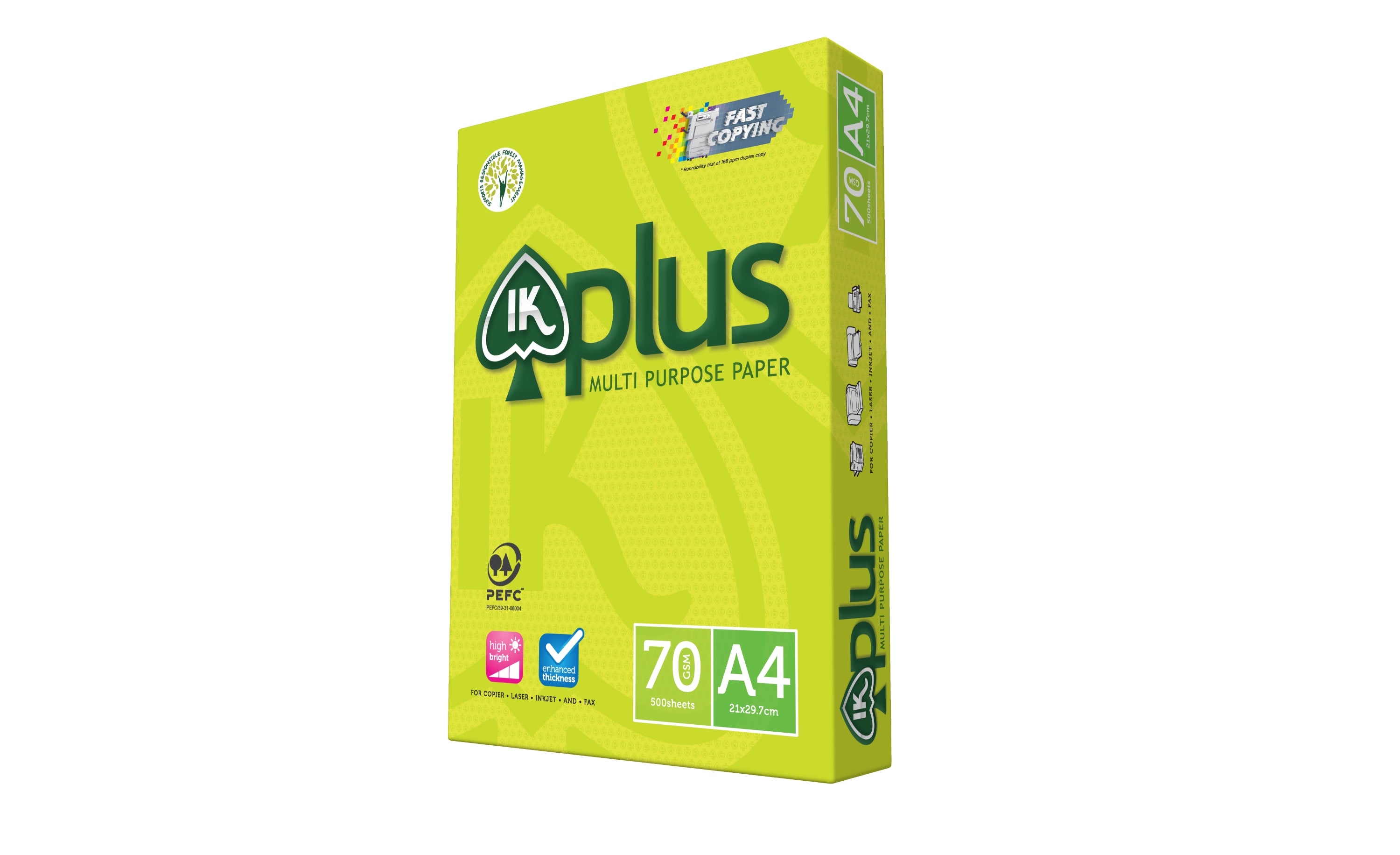 IK PLUS COPIER PAPER 70G A4 500's - Buy 2 Boxes for $41.30