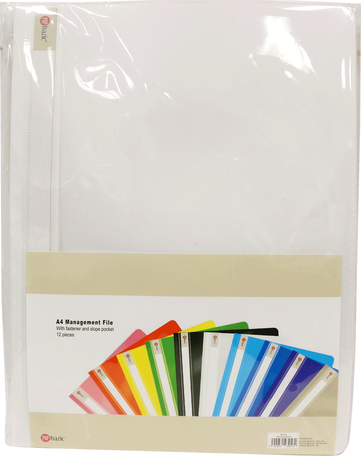 POP BAZIC A4 Management File Assorted Colours - 12 Pcs Pack – Popular ...