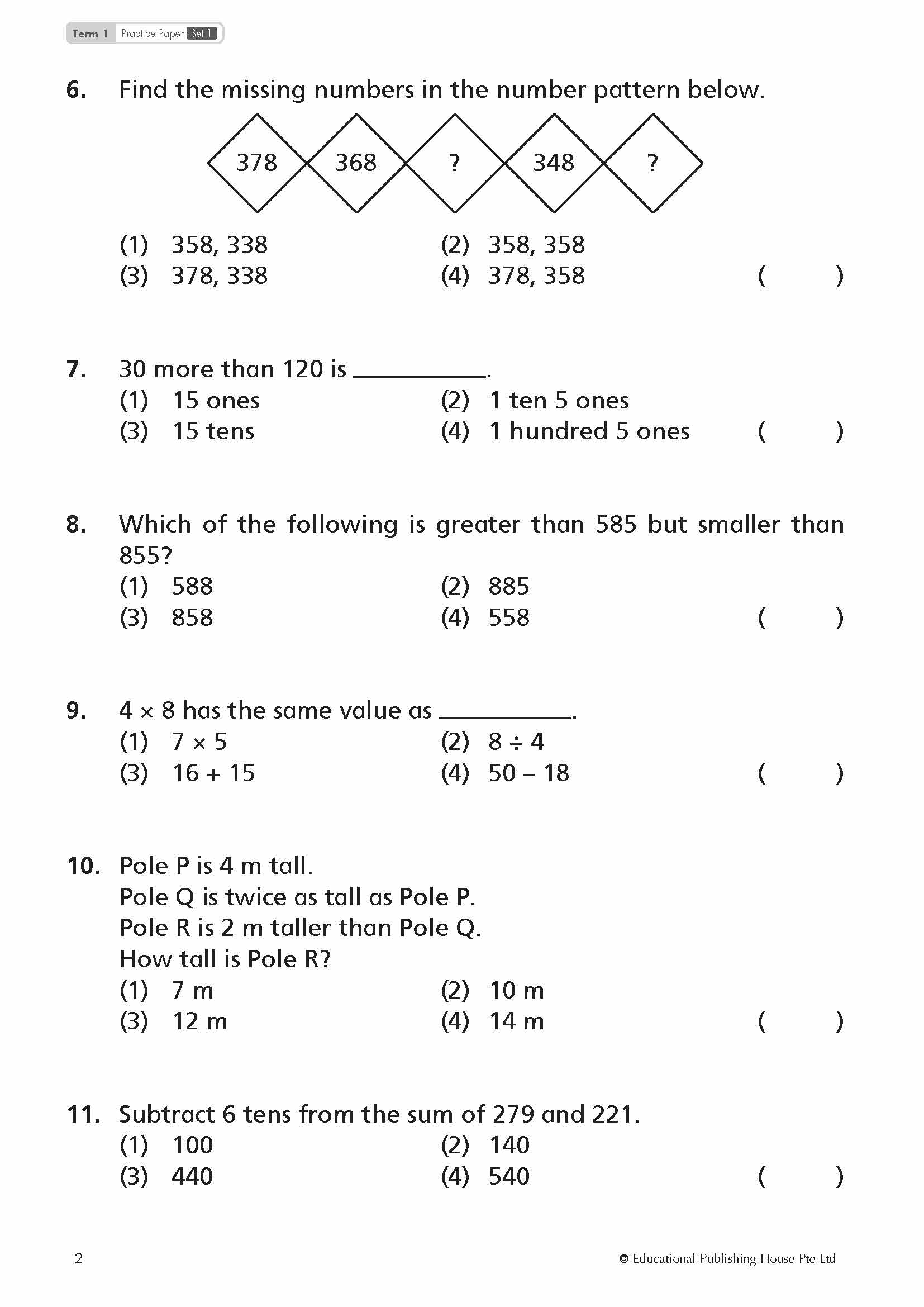 Primary 2 Top Mathematics Practice Papers