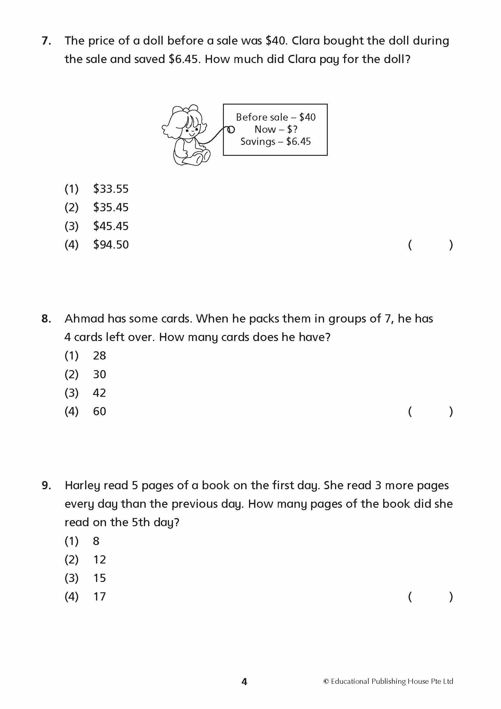 Primary 3 New Syllabus Maths Exam Papers