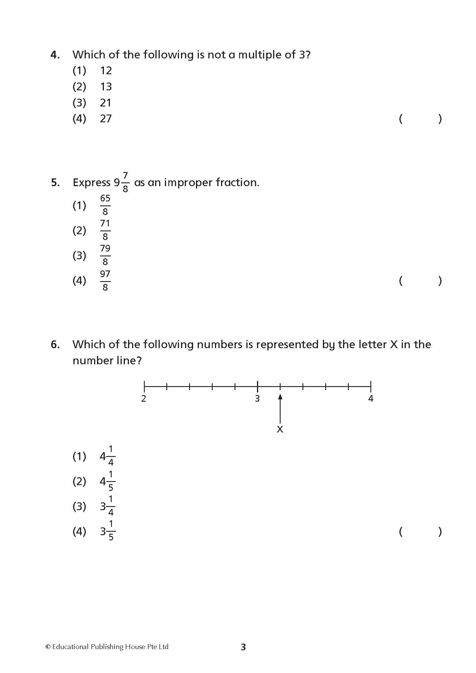 Primary 4 New Syllabus Maths Exam Papers