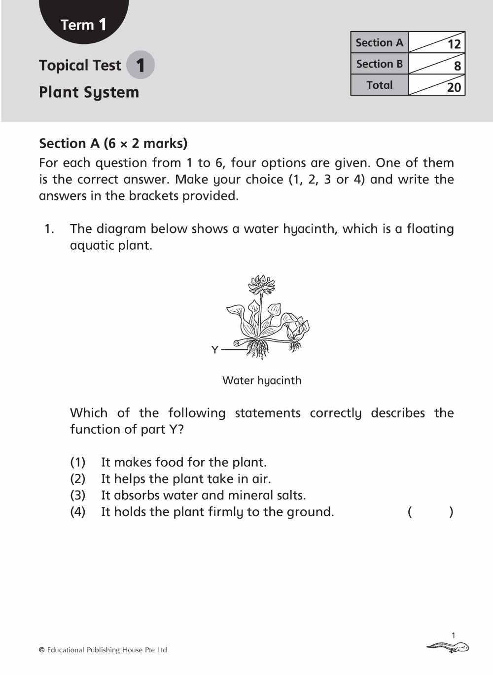 Primary 4 Science Topical Class Tests