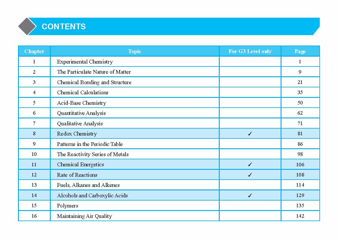 O/N Level (G3/G2) Science Chemistry Quick Revision Handbook-4ED