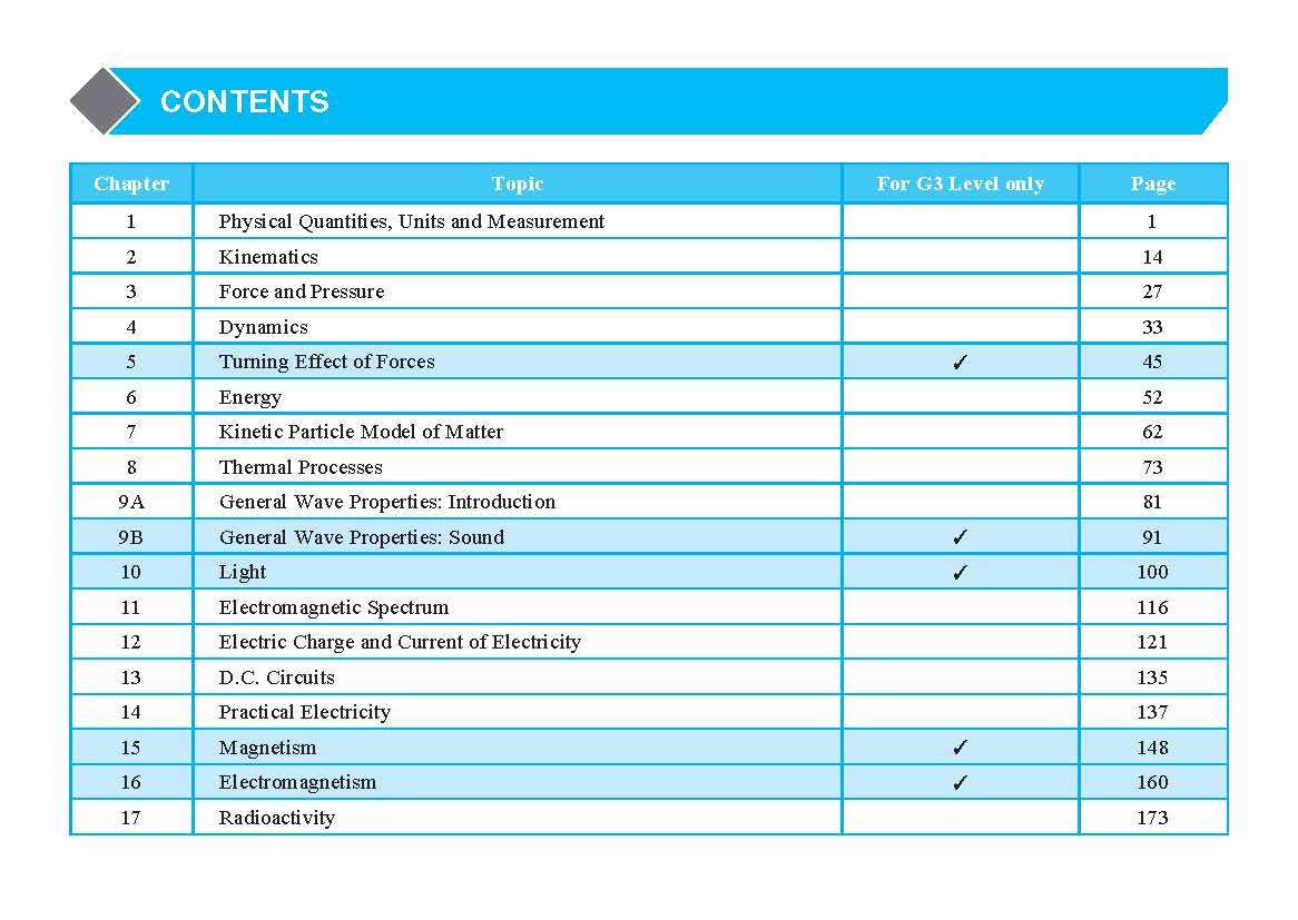 O/N Level (G3/G2) Science Physics Quick Revision Handbook-4ED