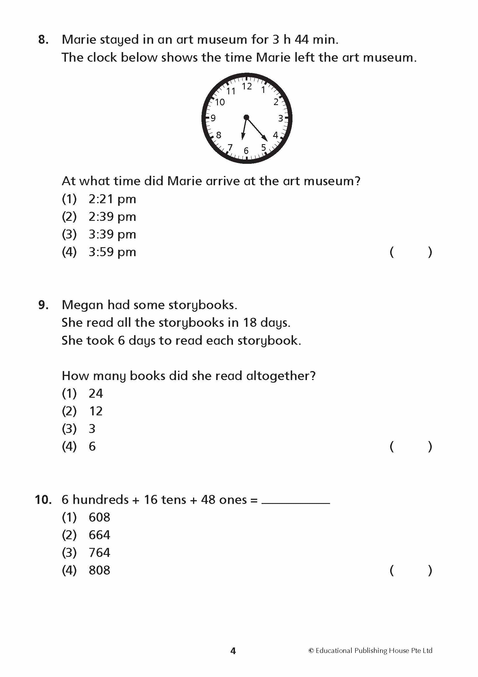 Primary 2 New Syllabus Maths Exam Papers