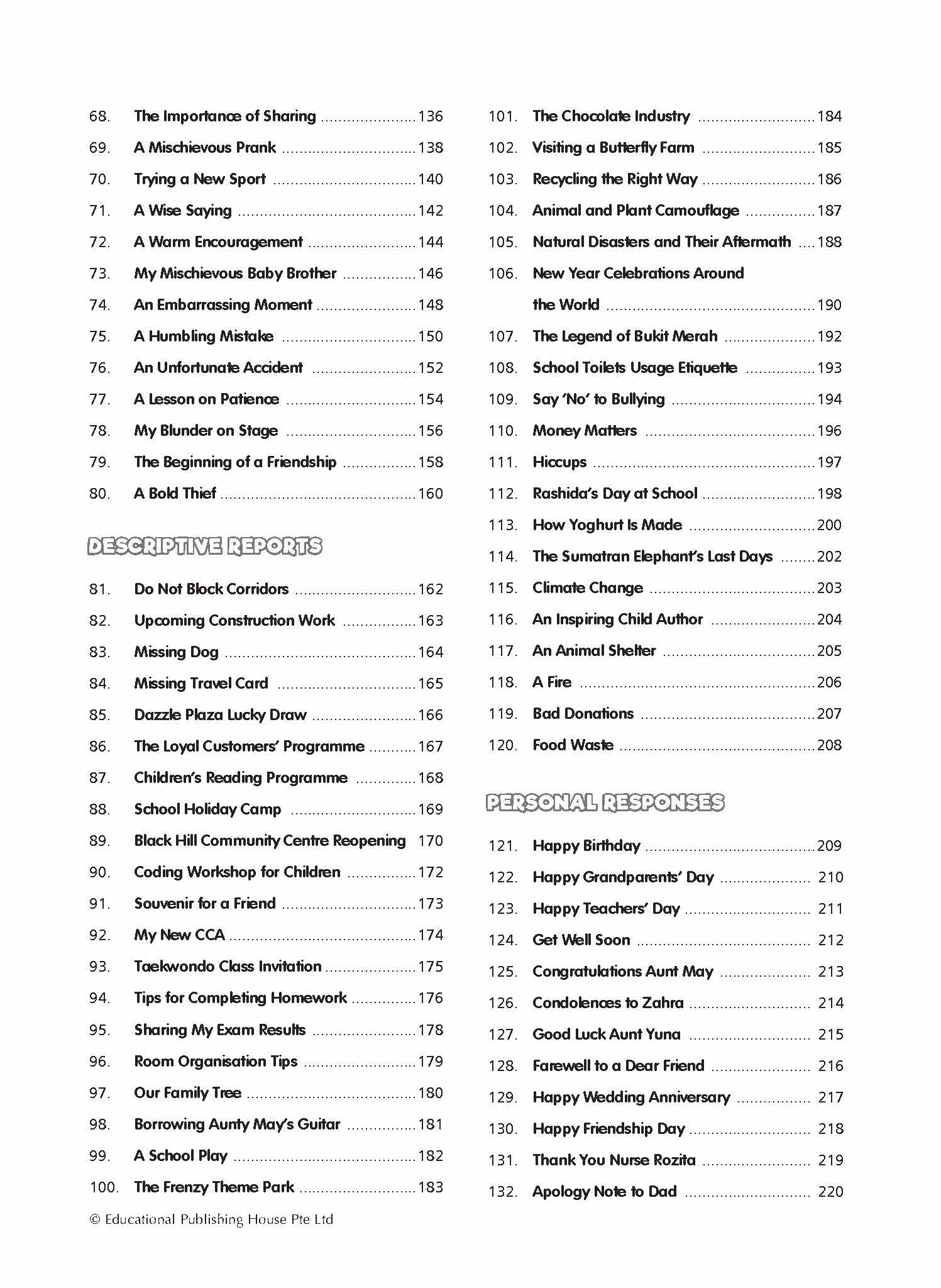 Primary 3 English Mega Compositions