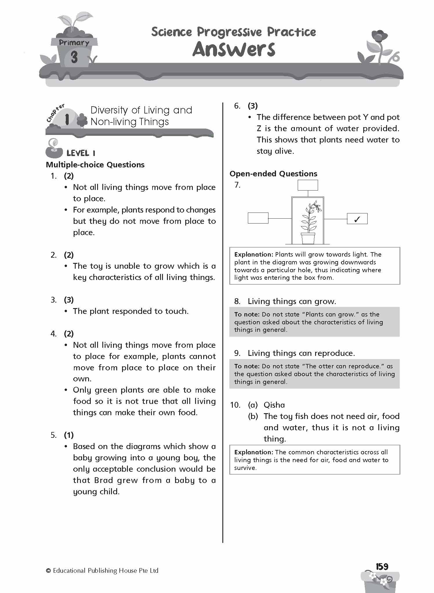 Primary 3 SCIENCE PROGRESSIVE PRACTICE