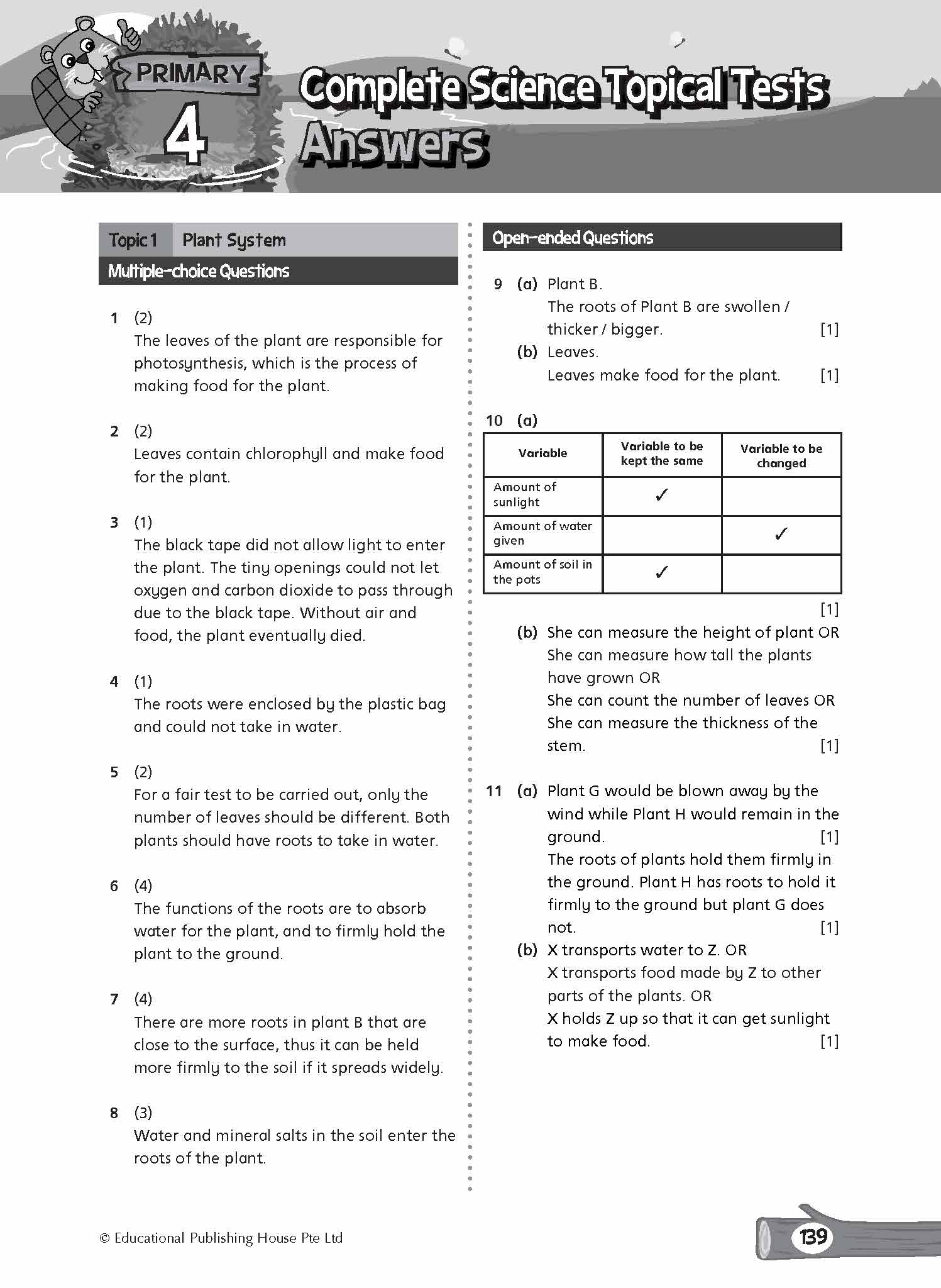 Primary 4 Complete Science Topical Tests