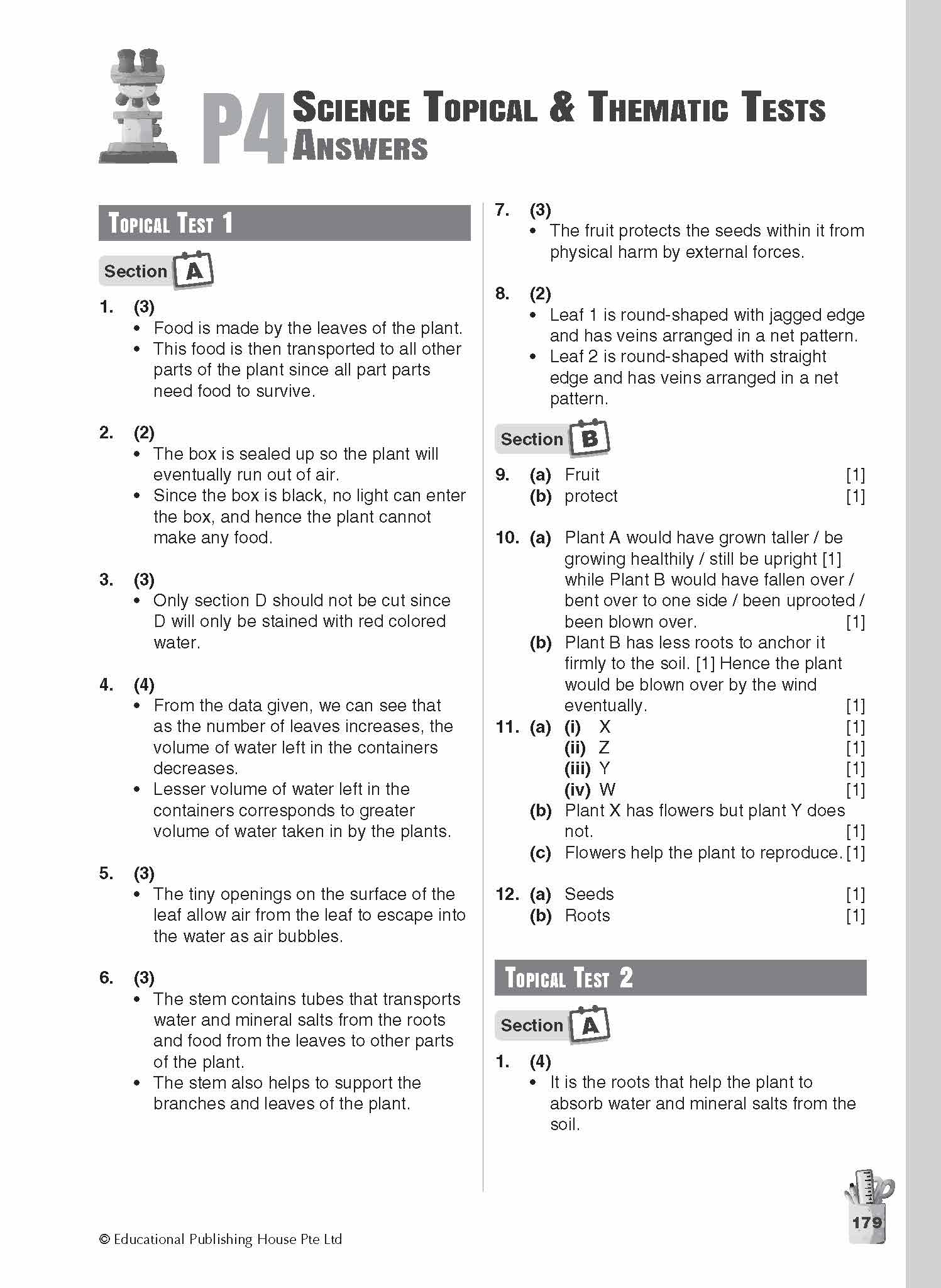 Primary 4 Science Topical and Thematic Tests