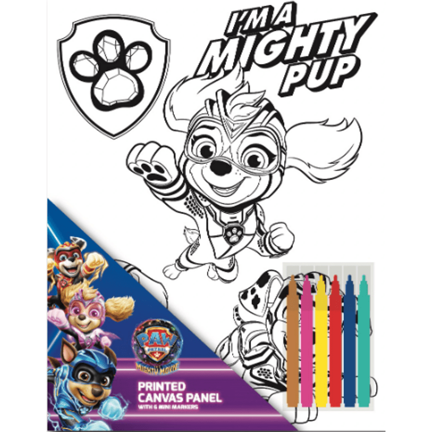 PAW PATROL CANVAS COLOURING SET 15X20CM PAWP-CVCS1