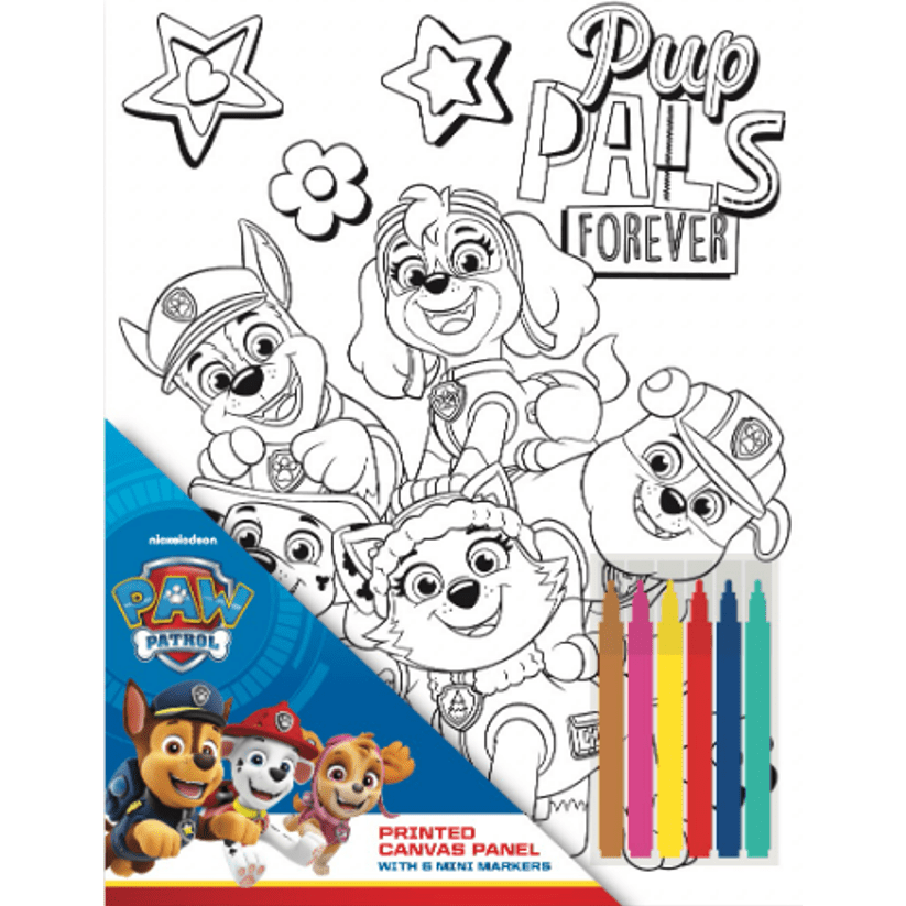 PAW PATROL CANVAS COLOURING SET 15X20CM PAWP-CVCS3