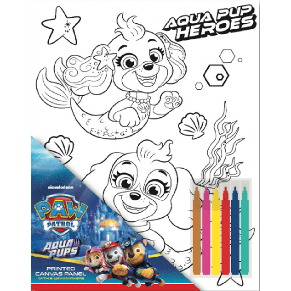 PAW PATROL CANVAS COLOURING SET 15X20CM PAWP-CVCS2