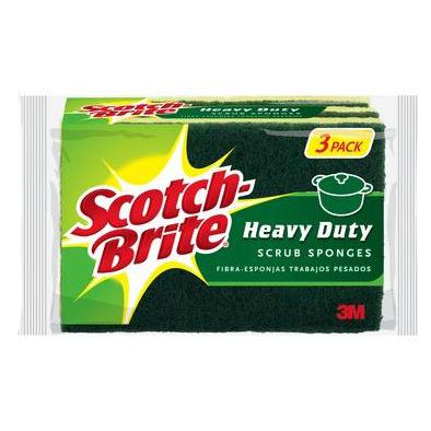 3M Scotch Brite Heavy Duty Scrub Sponges 3'S 420-3PC