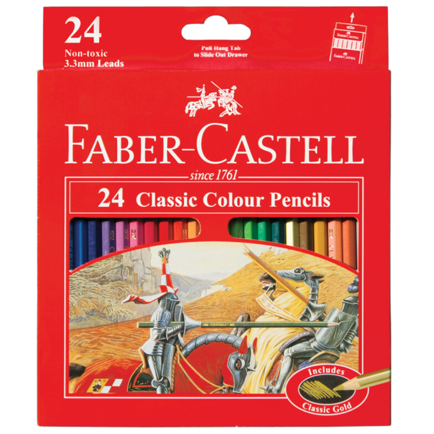 FABER-CASTELL Classic Colour Pencils 24 Colours - _MS, ART & CRAFT, ECT2ND, ECTL-10DEAL, ECTL-20OFF, ECTL-HOTBUY70, ECTL-OCT23, FABER-CASTELL