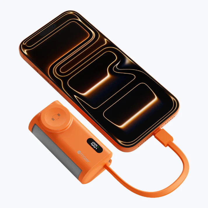 Mazer PowerCharge Pocket 2 5,000 mAh PD20W (Built-in Foldable USB-C Port, USB-C Cable & Apple Watch Charger) Power Bank (CCC Certified)