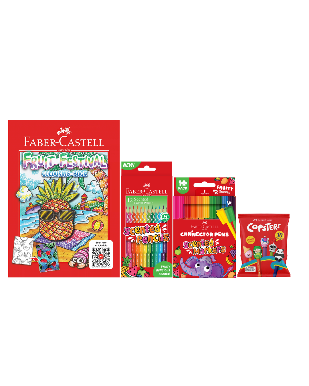 Faber-Castell Scented Bundle Pack With Colouring Book Set