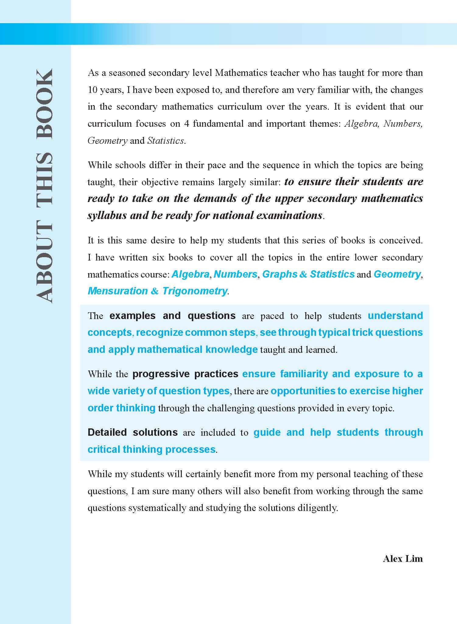 Integrated Mathematics Algebra For Secondary 1 [G3 and IP]