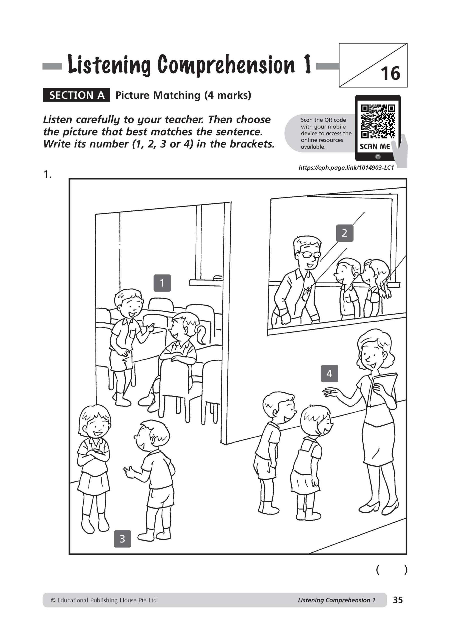 Primary 3 English Oral Booster & Listening Comprehension QR