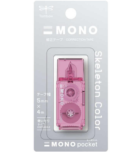 Tombow Mono Pocket Correction Tape Pink 5Mm X 4M Ct-Cm5C81L