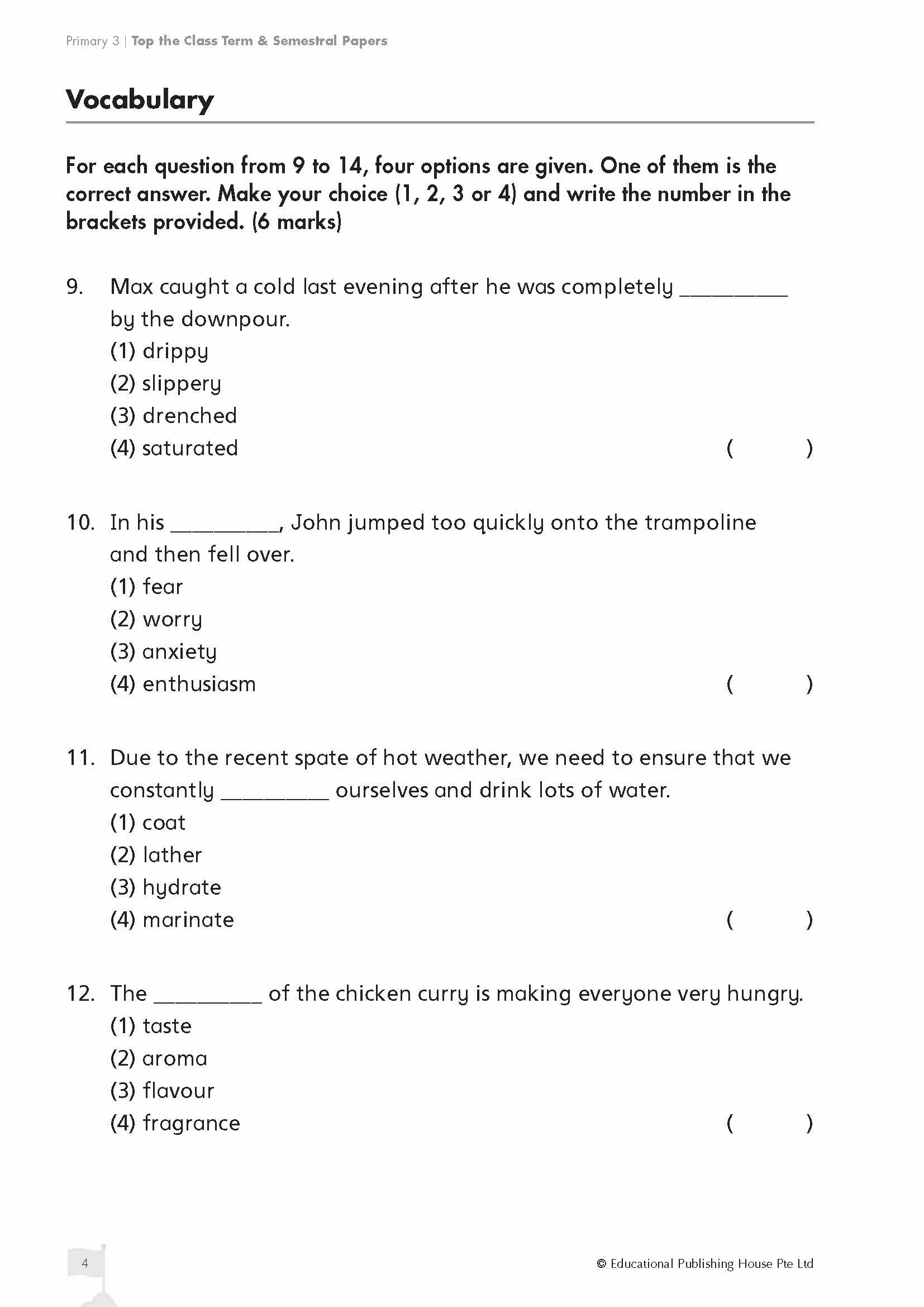 Primary 3 English Top The Class Term/Semestral Papers QR