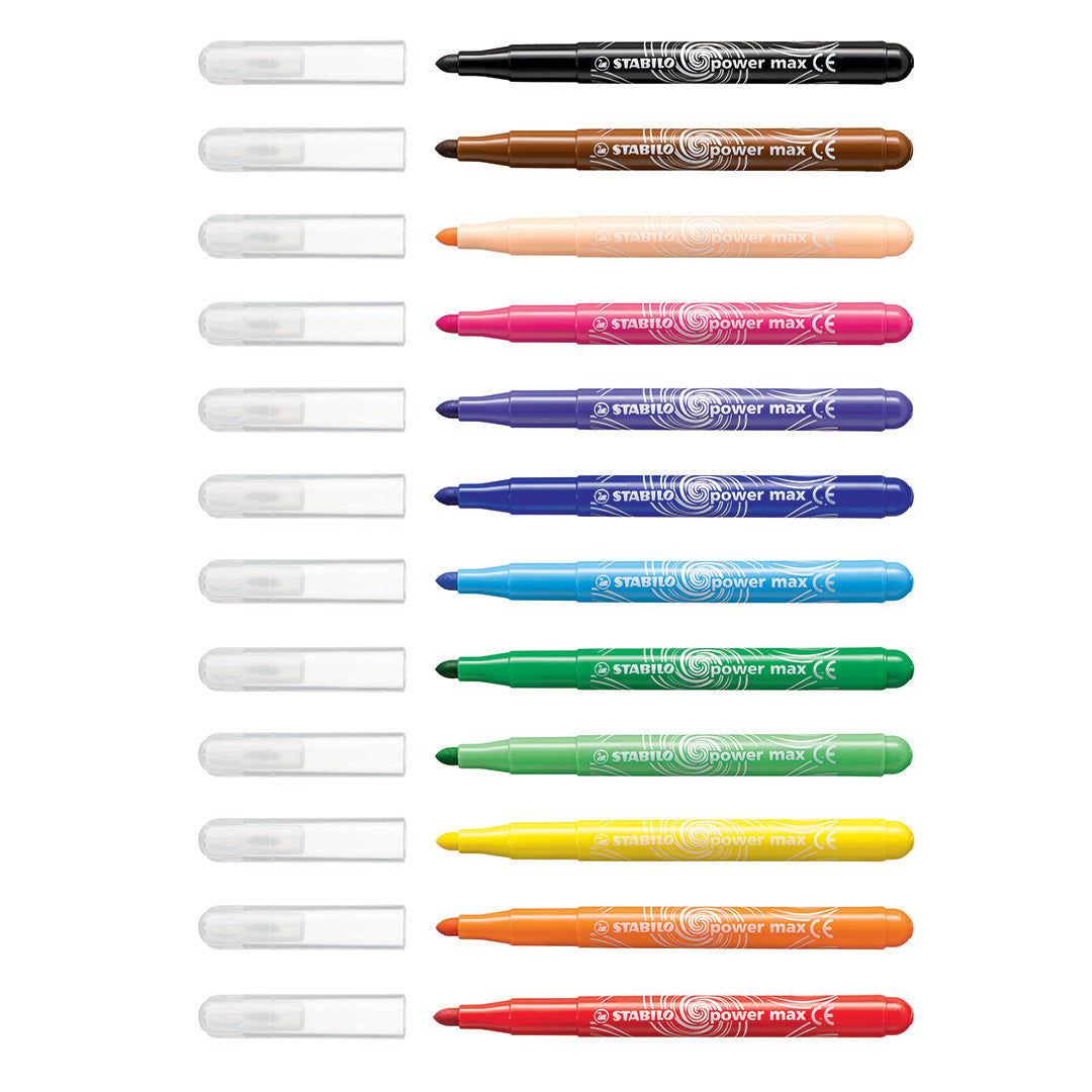 STABILO Power Max 12COL Markers - 980/12