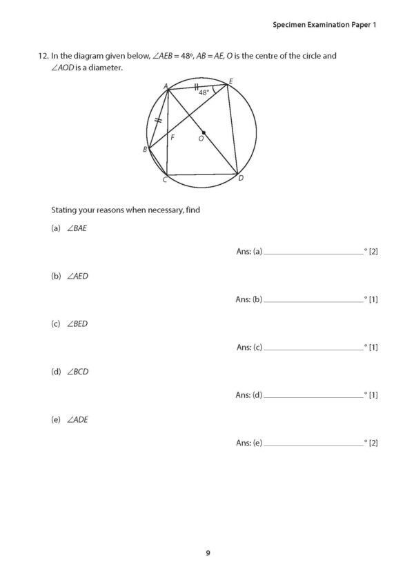 Secondary 3 Mathematics Exam Papers for G3 Third Edition