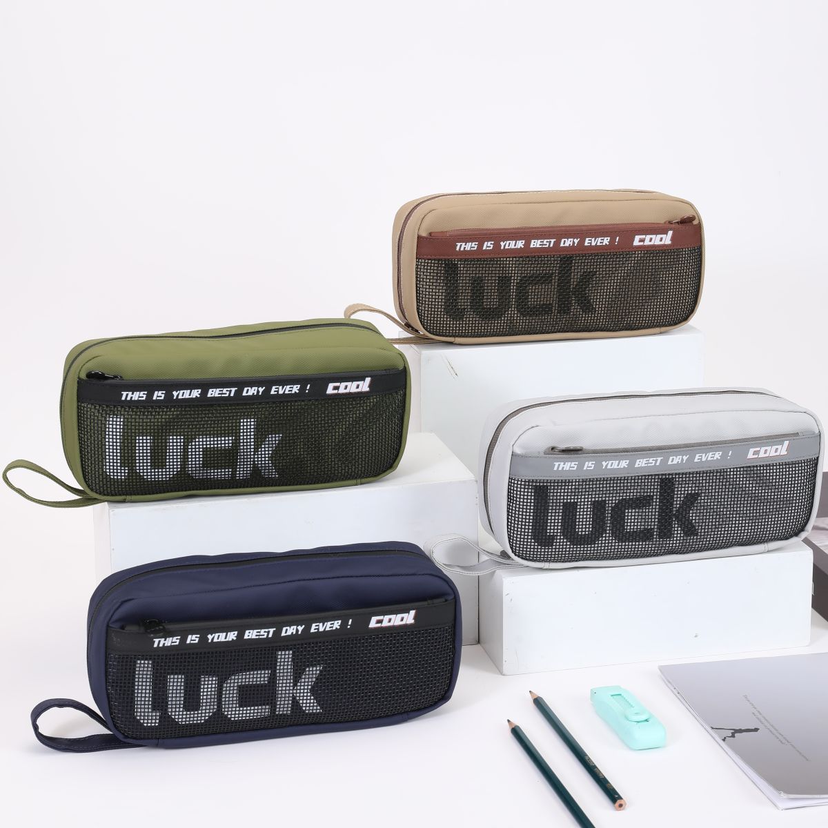 Gzpl Yybs Pencil Bag 2 Zip Luck Dd-88401