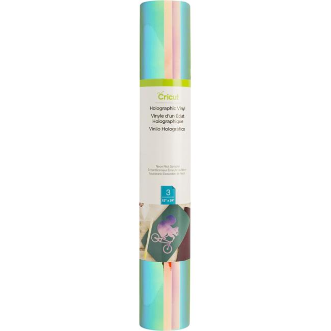 Cricut HOLO VINYL SAMPLER NEON RIOT 12X24 (3) | Compatible with Cricut Maker & Explore