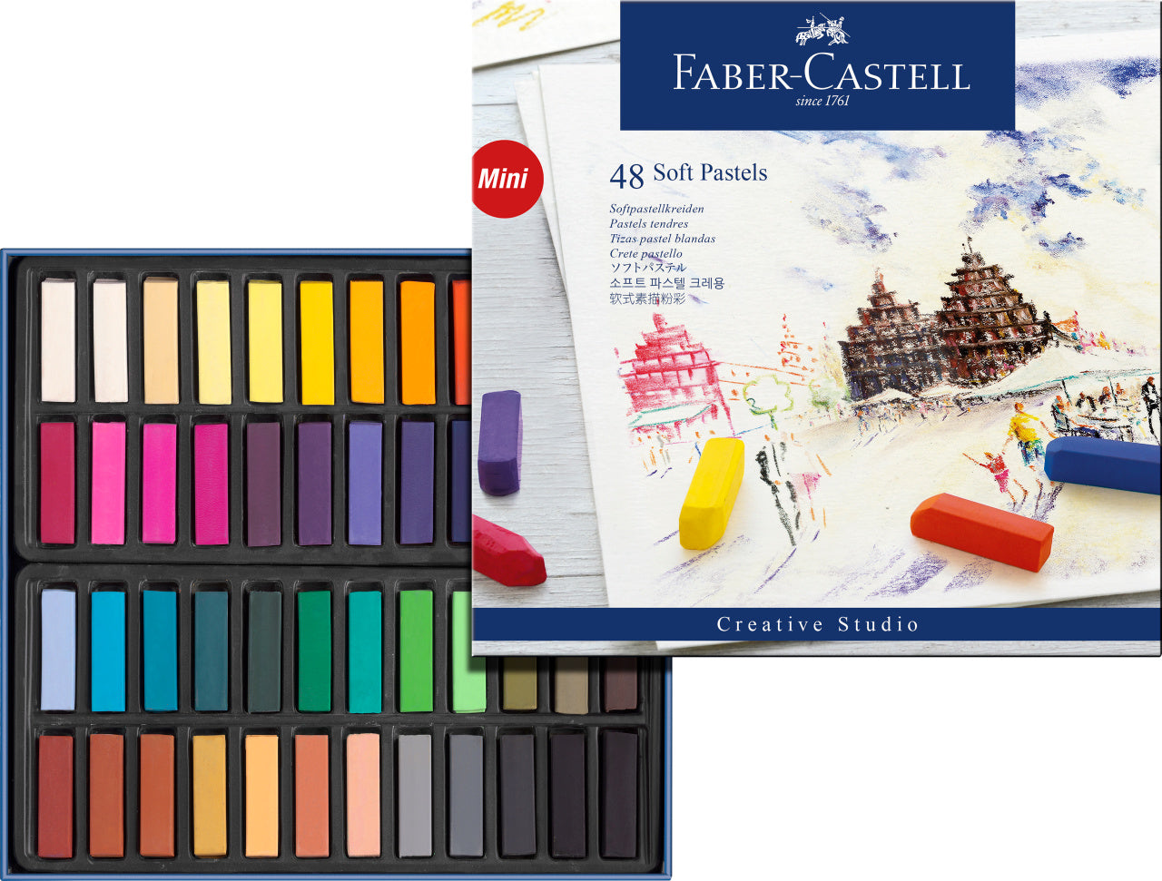 Faber-Castell Creative Studio Soft Pastel, Half Length 48 Colours-128248
