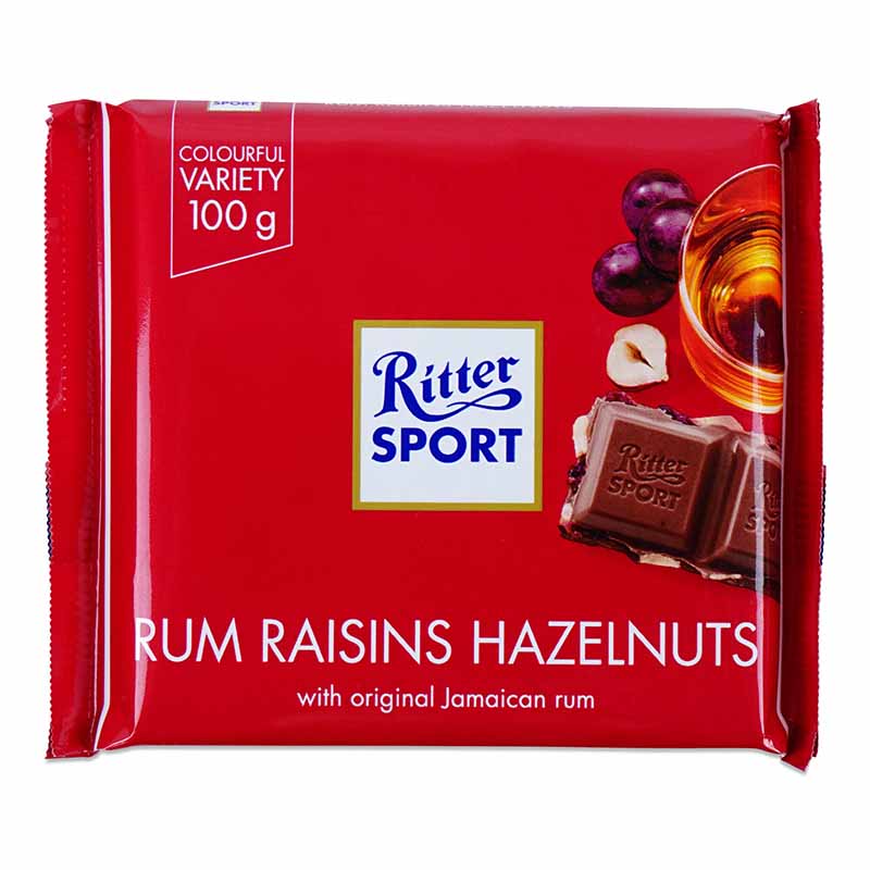 Ritter Sport Rum Raisins Hazelnuts 100g – Popular Book Company Pte Ltd
